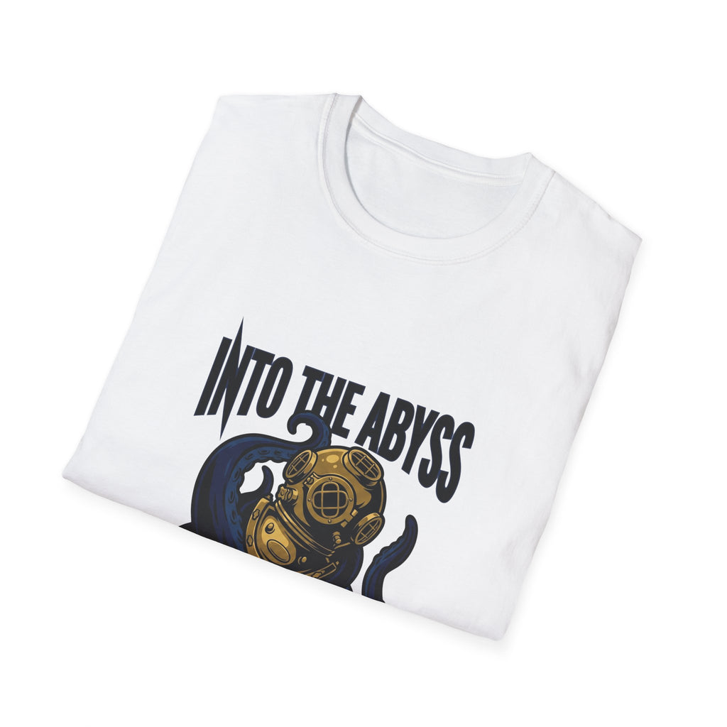 Into the Abyss T-Shirt — Deep Sea Diver & Octopus Graphic Tee