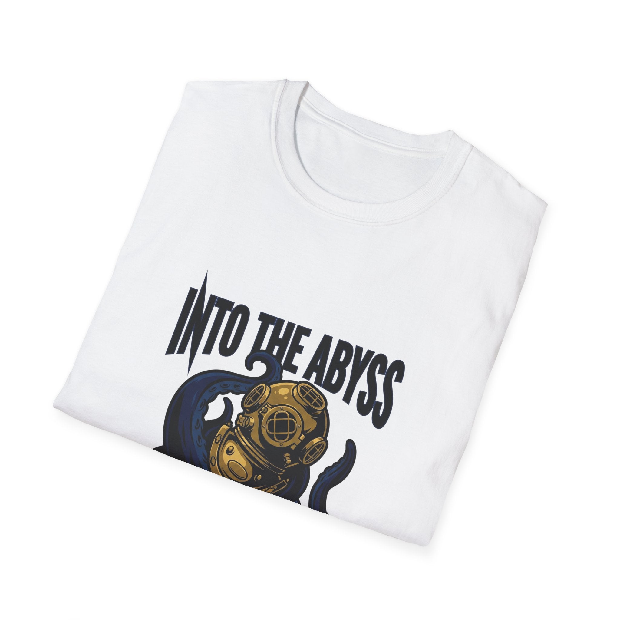 Into the Abyss T-Shirt — Deep Sea Diver & Octopus Graphic Tee