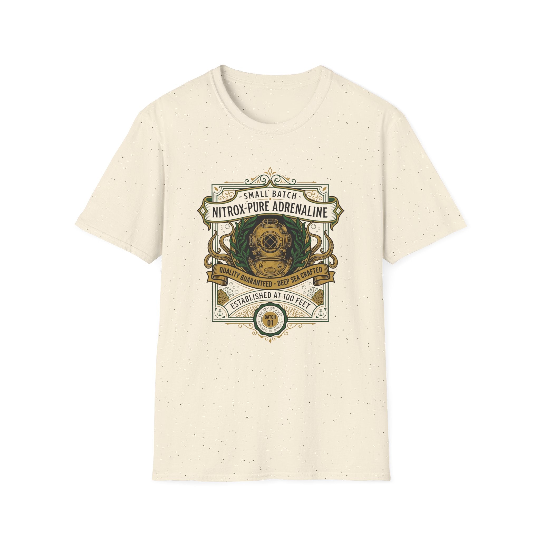 Nitrox Pure Adrenaline Graphic T-Shirt — Vintage Diving Emblem Tee