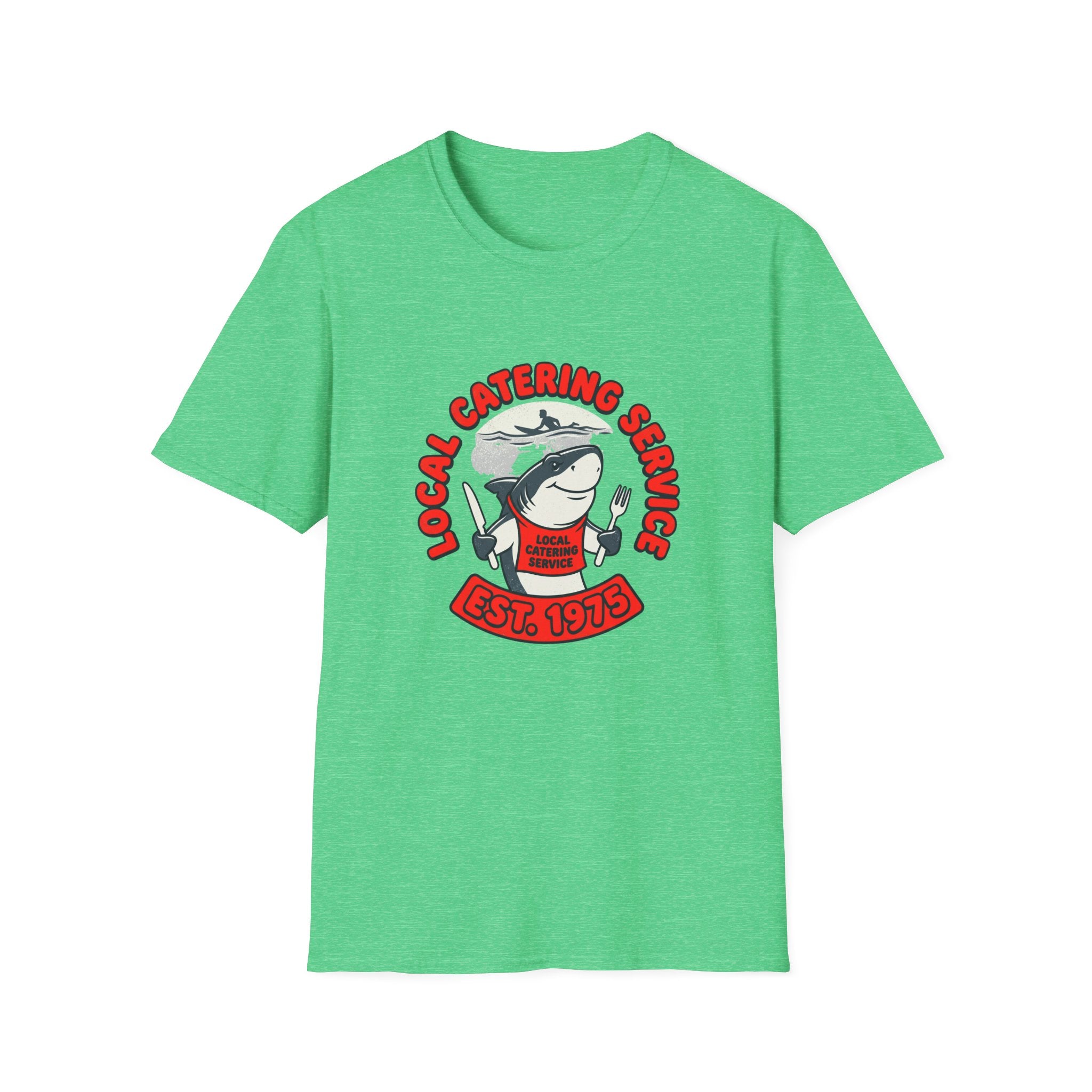 Local Catering Service Shark T-Shirt — 'Est. 1978' Retro Chef Logo Tee