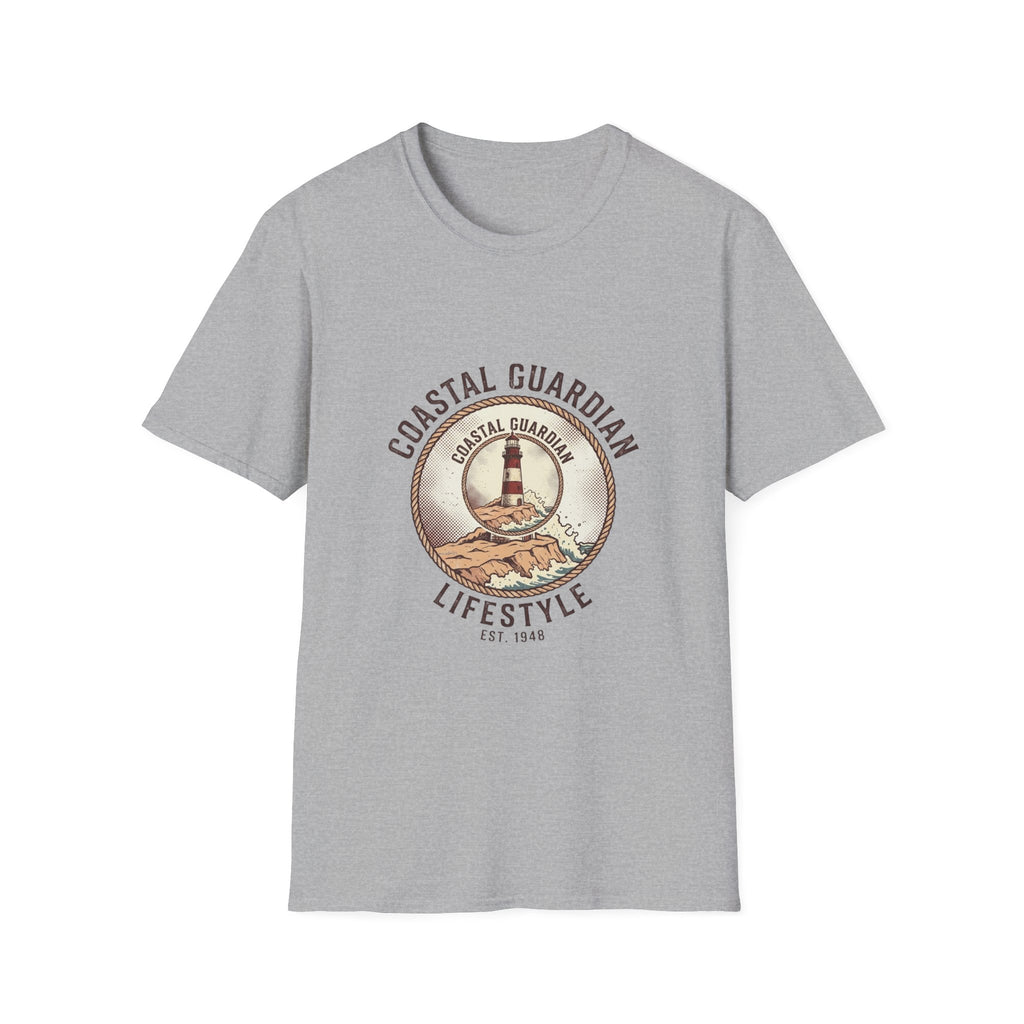 Coastal Guardian Lifestyle T-Shirt – Lighthouse Beach Vintage Graphic Tee
