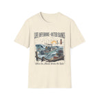 Outer Banks Life Offshore T-Shirt — Coastal Fishing Boat & Lighthouse Tee
