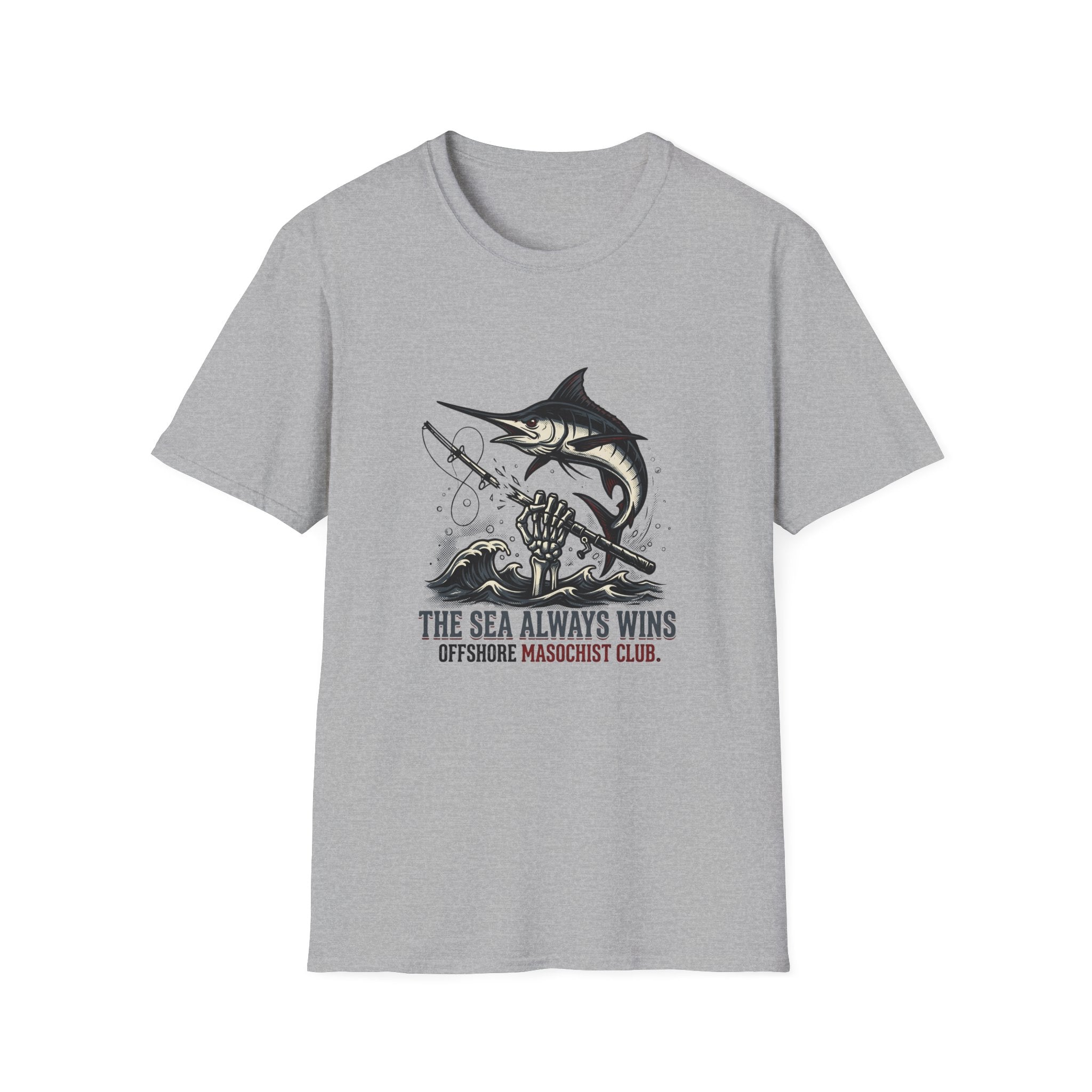 The Sea Always Wins Marlin T-Shirt - Offshore Fishing Graphic Tee