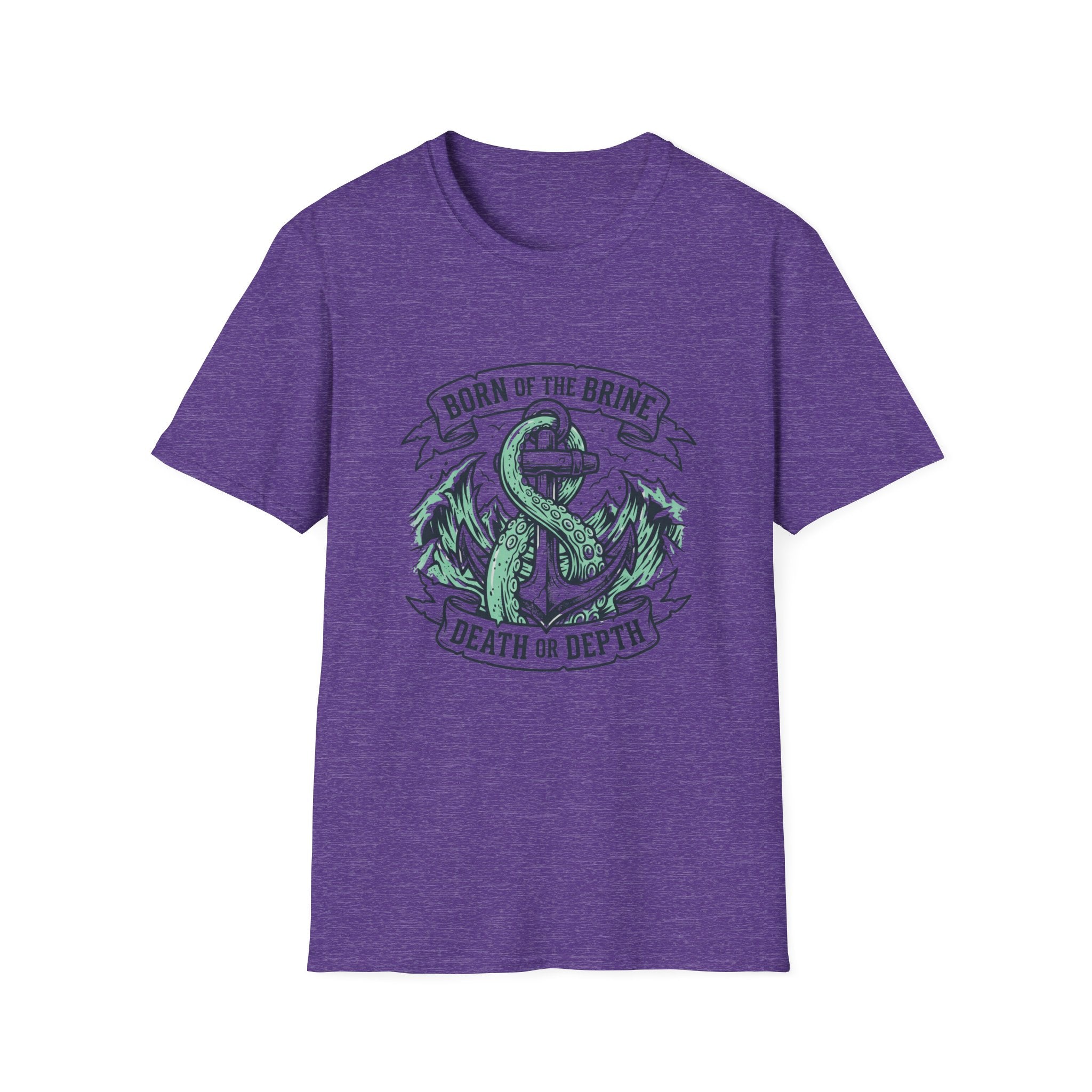 Anchor Skull T-Shirt — "Born of the Brine / Death or Depth" Nautical Graphic Tee