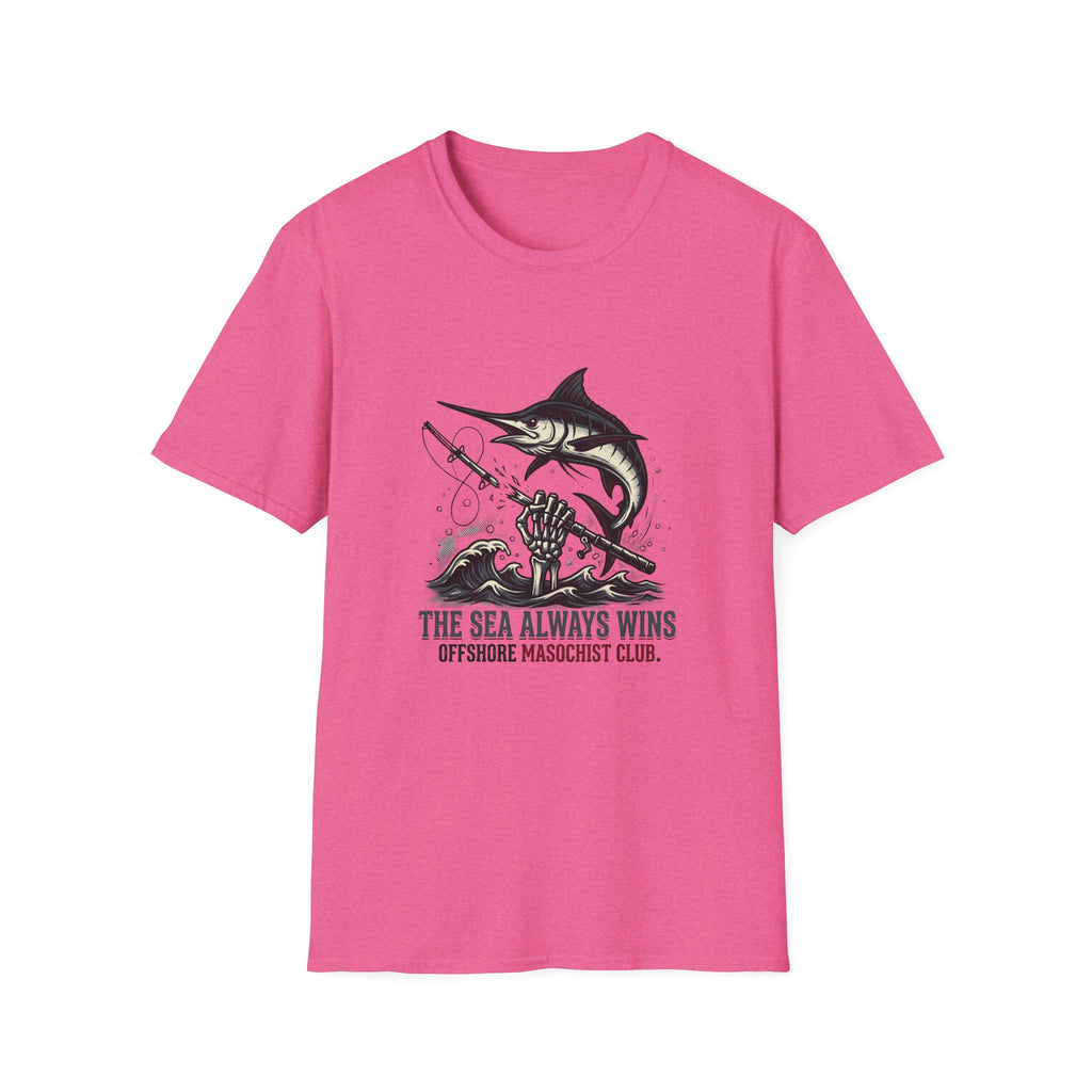 The Sea Always Wins Marlin T-Shirt - Offshore Fishing Graphic Tee