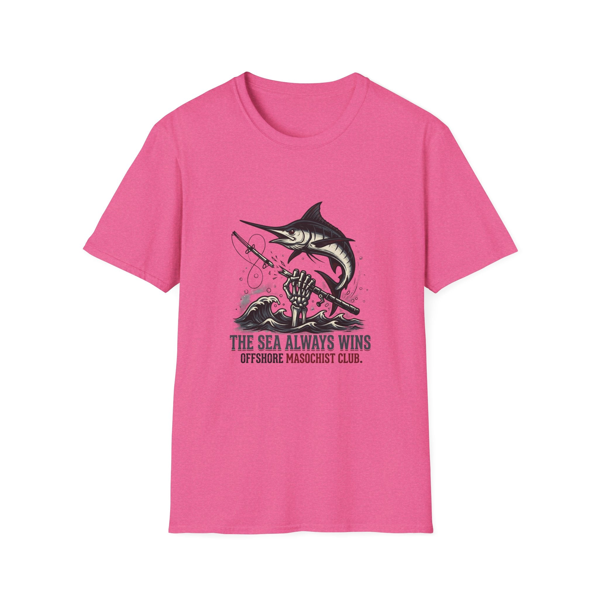 The Sea Always Wins Marlin T-Shirt - Offshore Fishing Graphic Tee