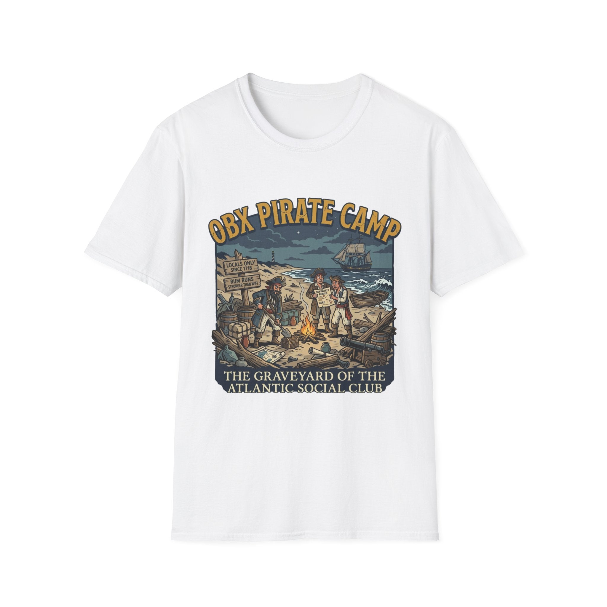 OBX Pirate Camp T-Shirt — Coastal Pirate Adventure Tee
