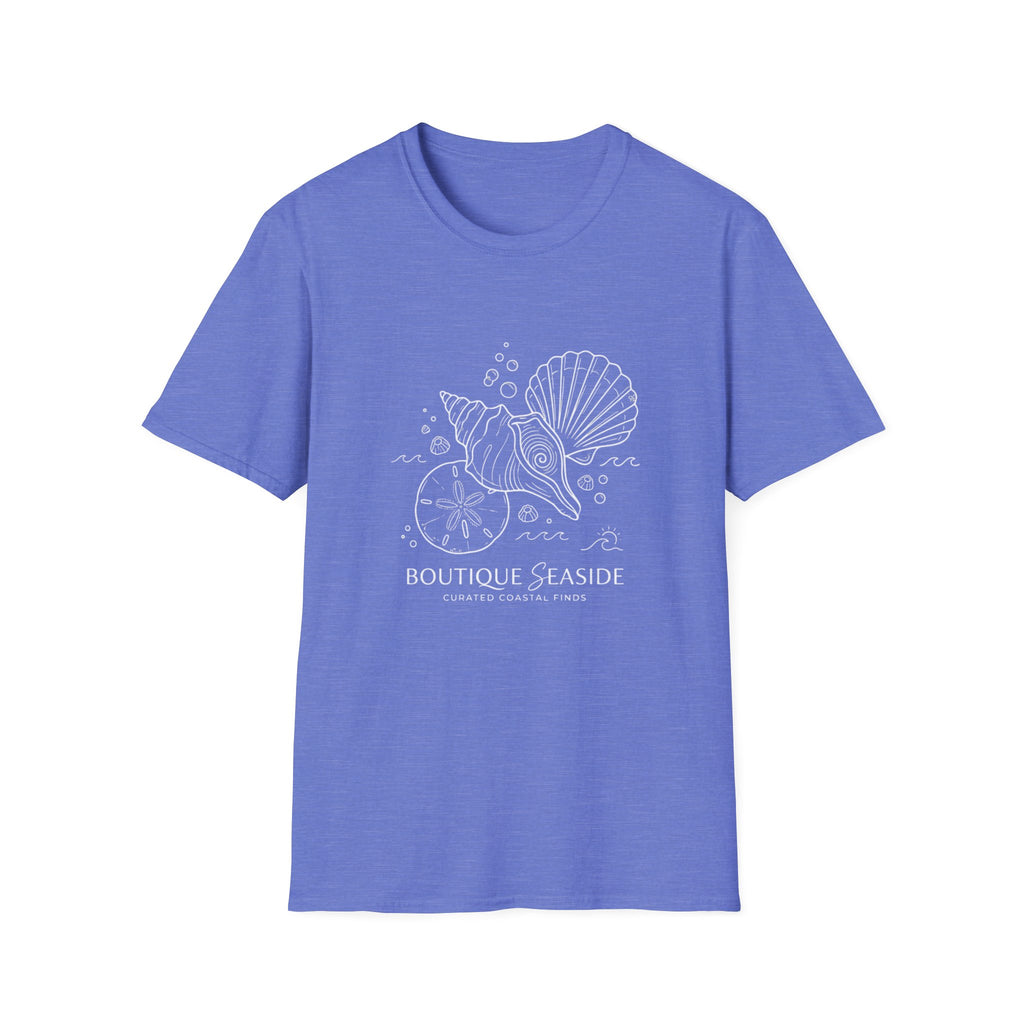 Seaside Boutique Shells T-Shirt – Minimal Coastal Graphic Tee