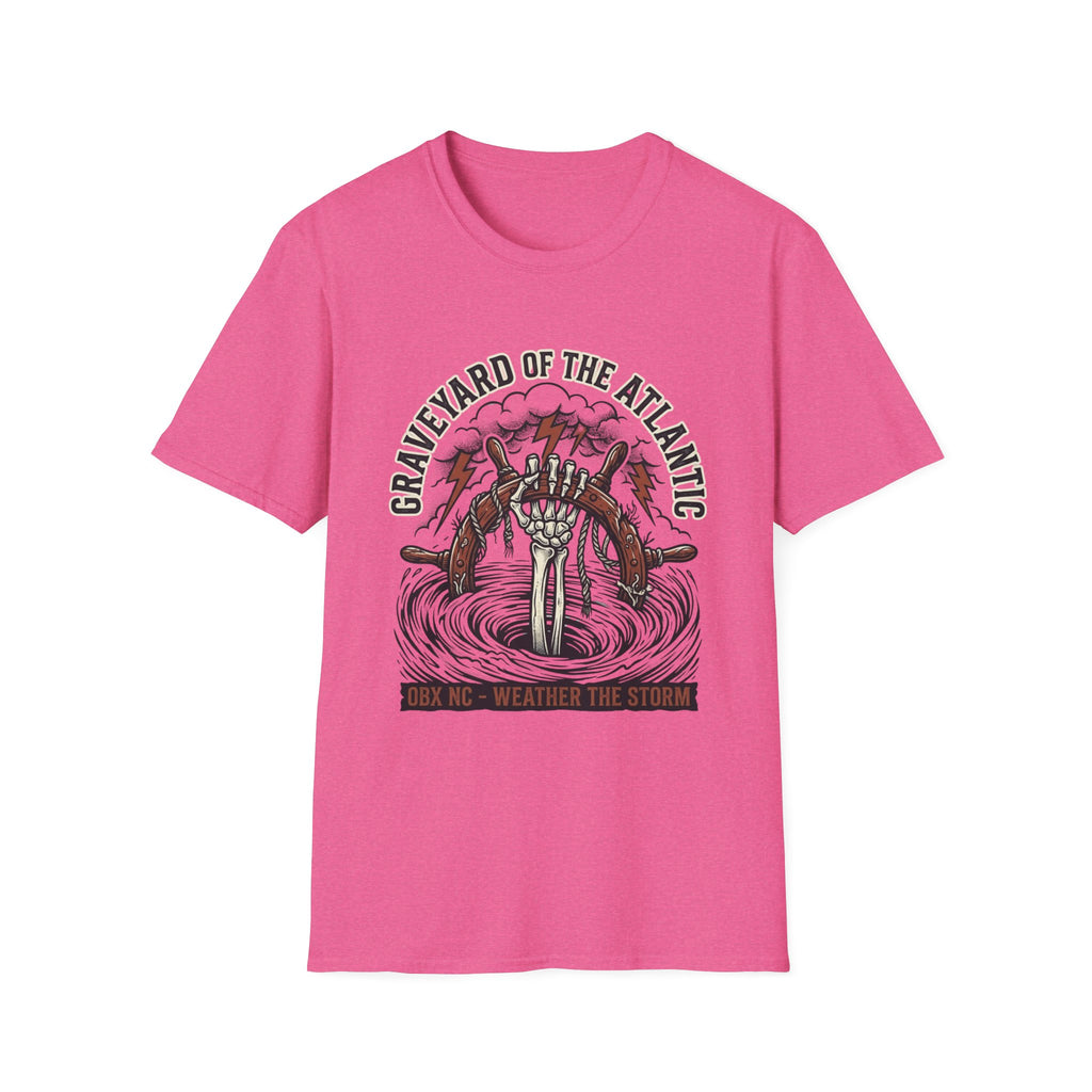 Graveyard of the Atlantic T-Shirt — Nautical Shipwreck Skull Design