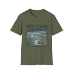 Where the Ocean Calls Home T‑Shirt — Coastal Lighthouse Graphic Tee (Outer Banks)