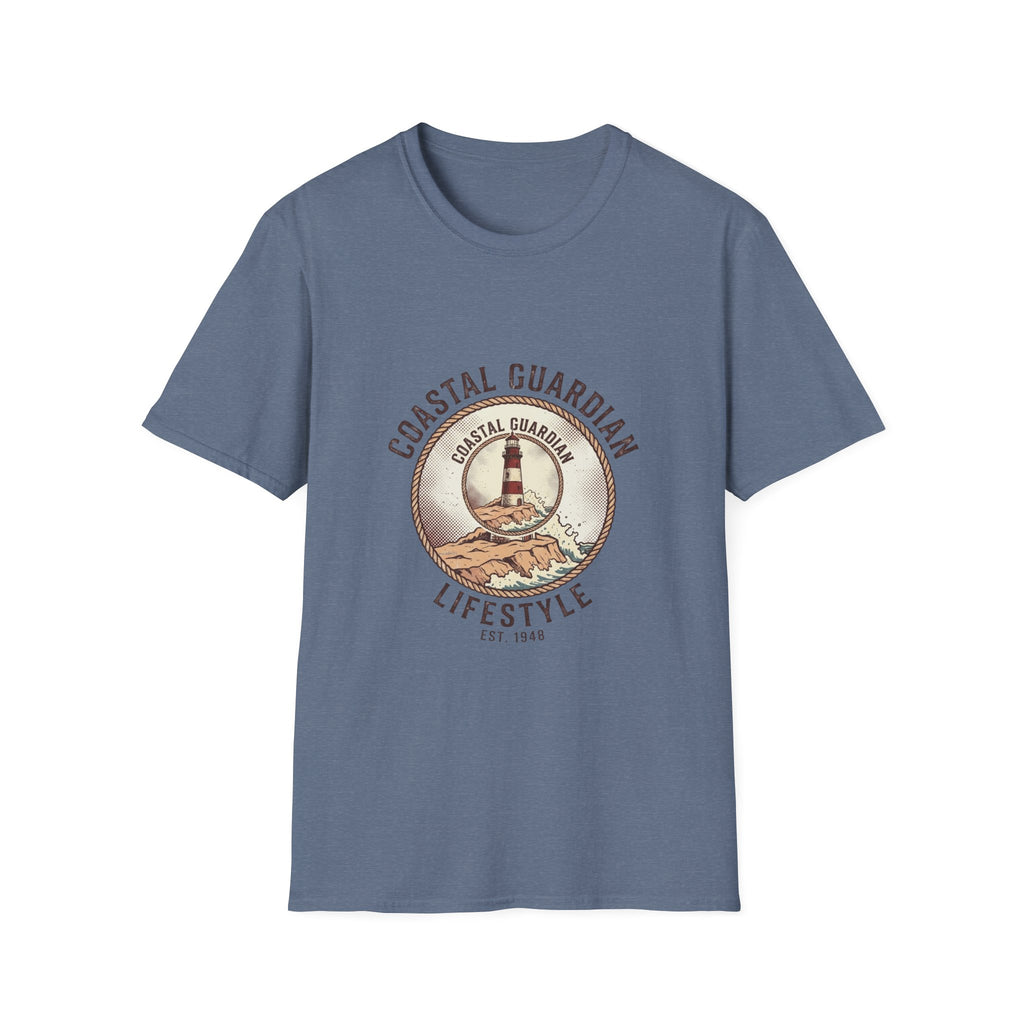 Coastal Guardian Lifestyle T-Shirt – Lighthouse Beach Vintage Graphic Tee