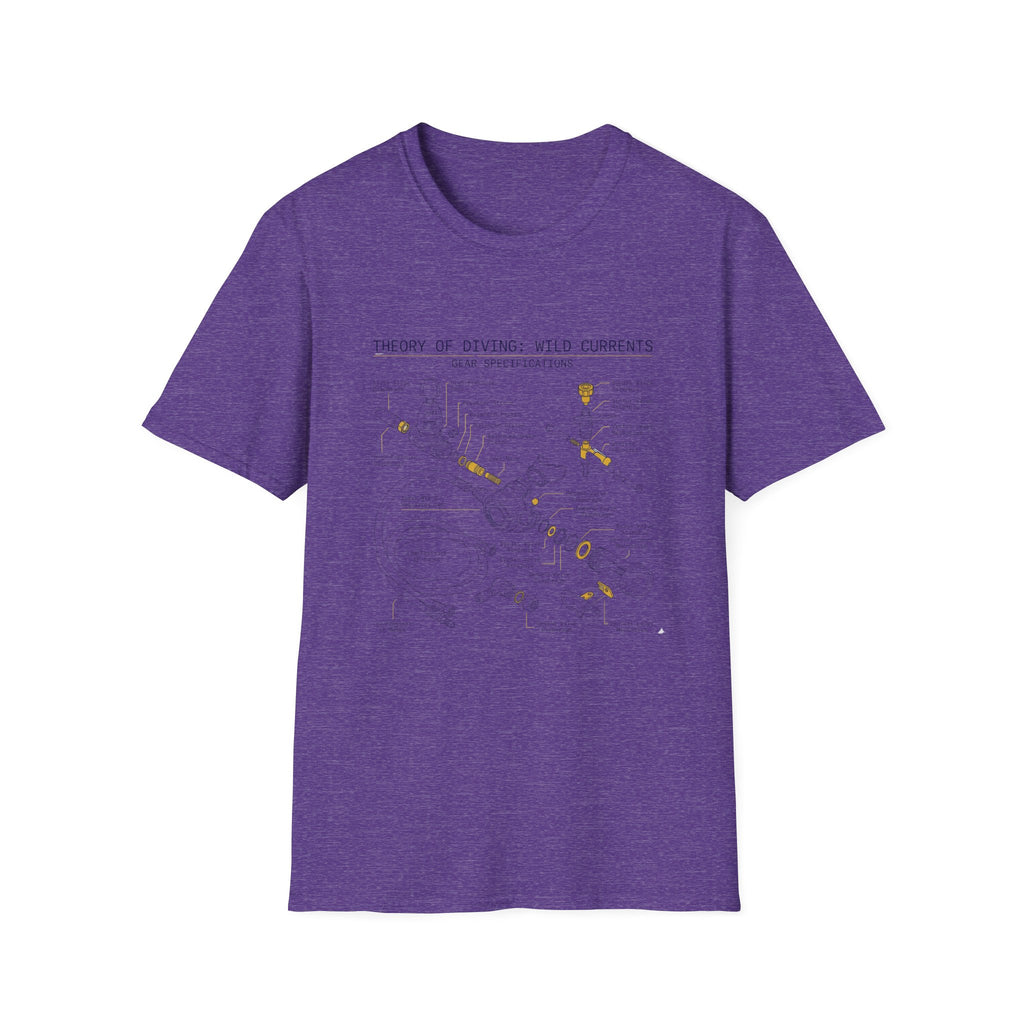 Ocean Current Map T-Shirt — 'Theory of Living with Currents' Nautical Graphic Tee
