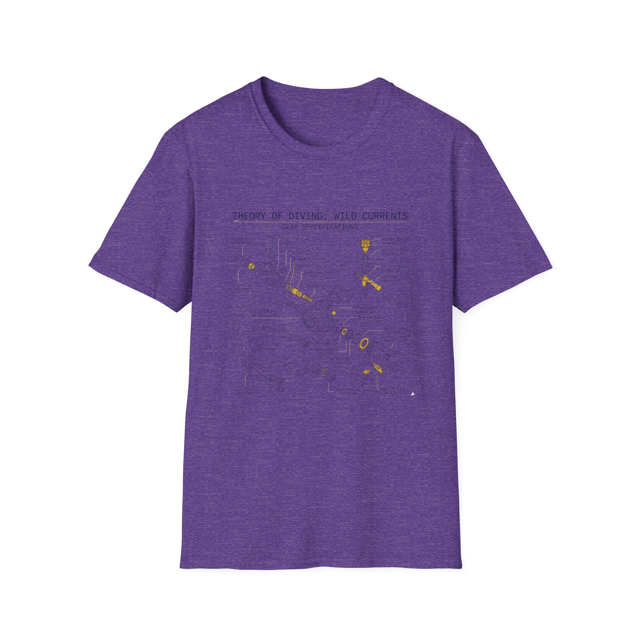 Ocean Current Map T-Shirt — 'Theory of Living with Currents' Nautical Graphic Tee
