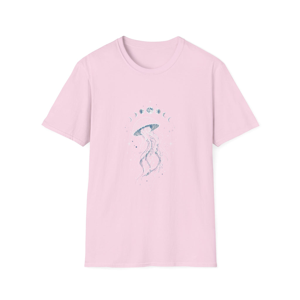 Moon Phase Jellyfish T-Shirt - Celestial Ocean Graphic Tee