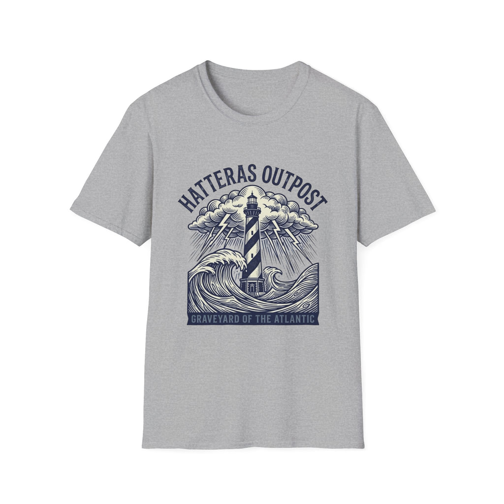 Hatteras Outpost Lighthouse T‑Shirt — Graveyard of the Atlantic Nautical Tee