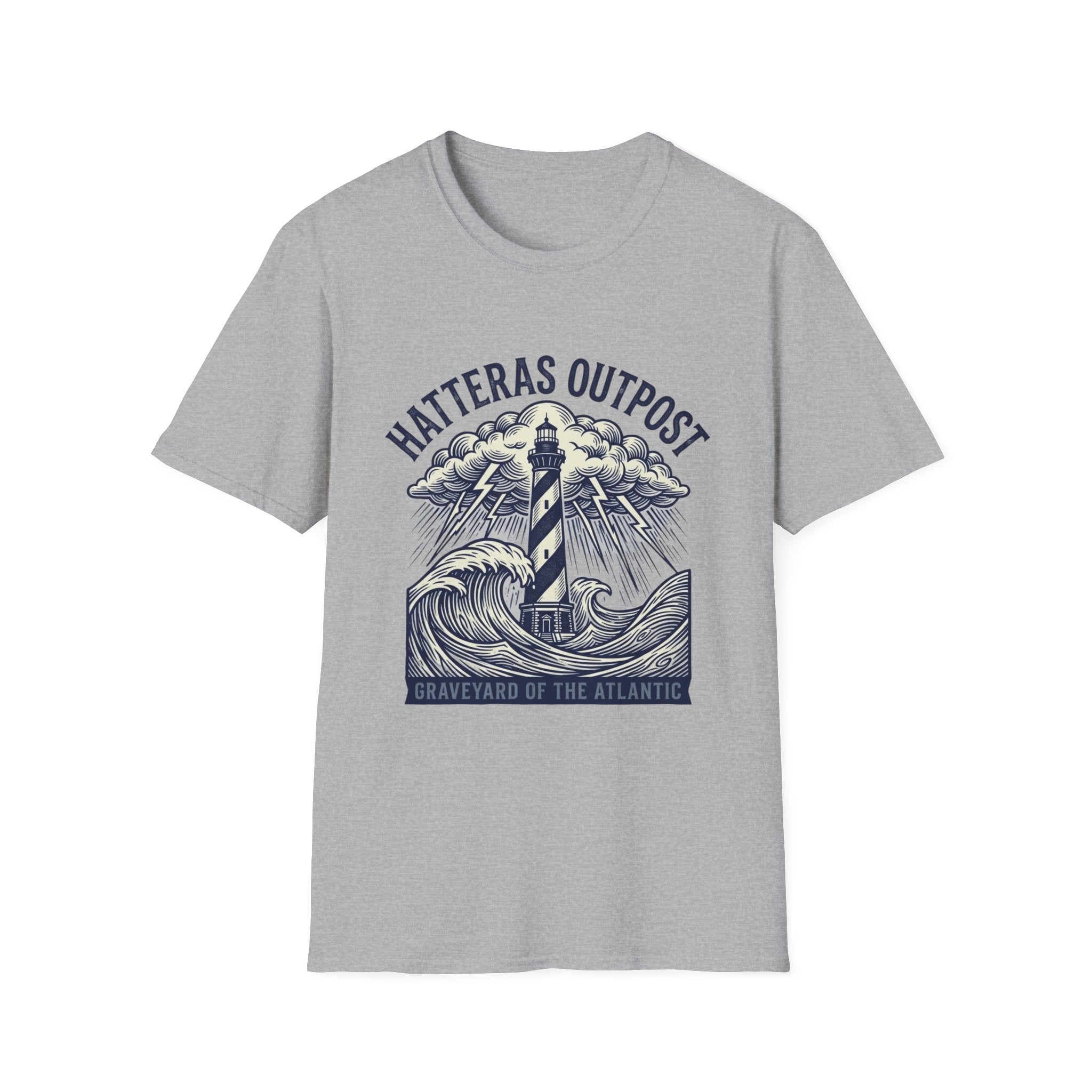 Hatteras Outpost Lighthouse T‑Shirt — Graveyard of the Atlantic Nautical Tee