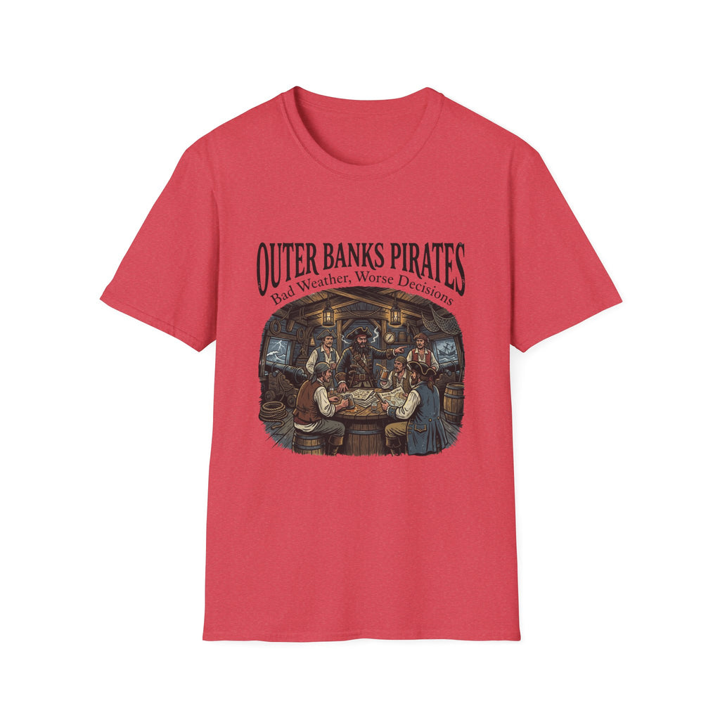Outer Banks Pirates T-Shirt — "Bad Weather, Worse Decisions" Nautical Pirate Crew Tee