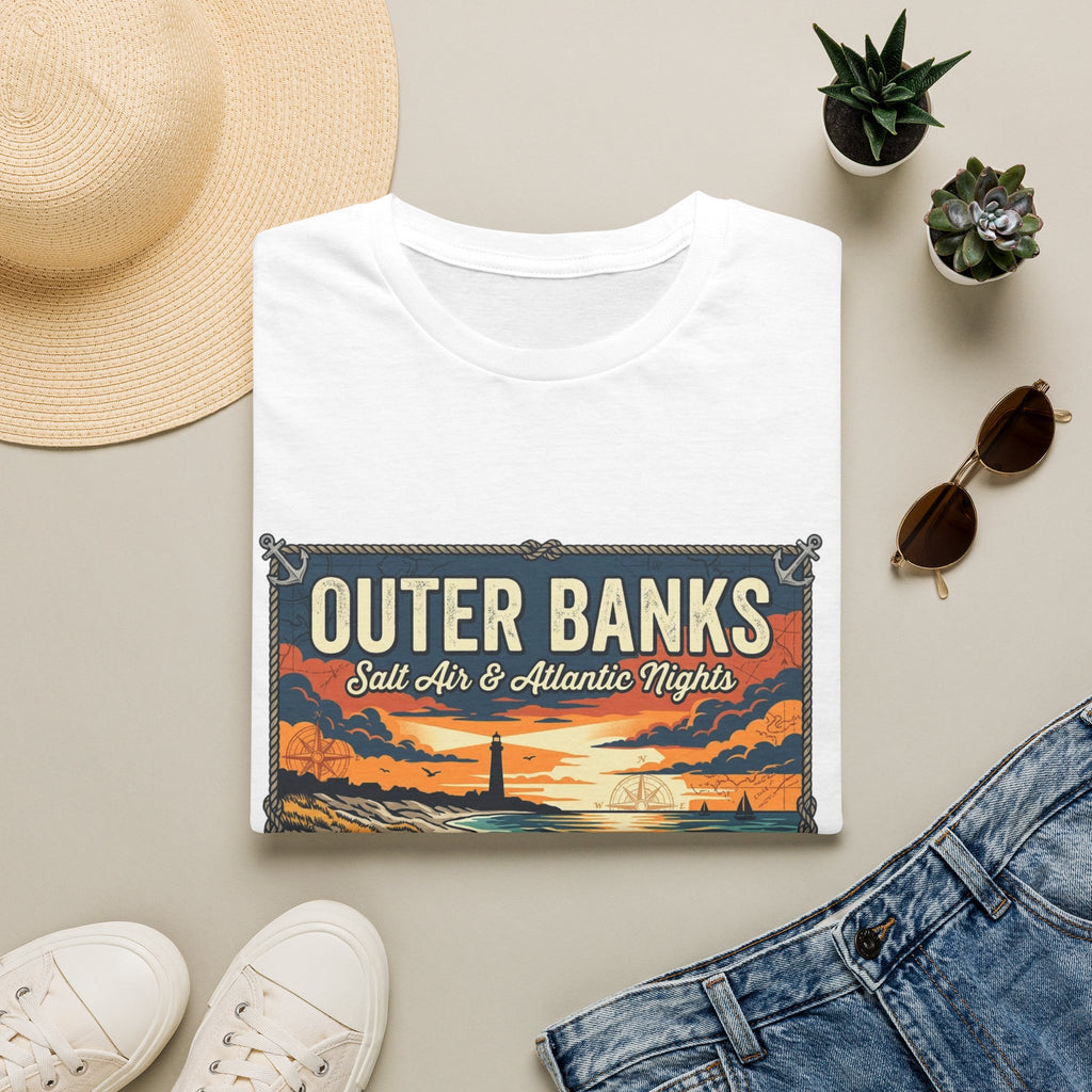 Outer Banks T-Shirt — 'Outer Banks: Salt Air & Atlantic Nights' Vintage Coastal Tee