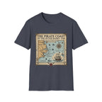 Pirate Coast Map T-Shirt — 'The Pirate Coast of the Outer Banks • 1718' Vintage Nautical Tee