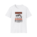 T-Shirt — "Wanted: Reward: My Dignity" Funny Fishing Cat Graphic Tee