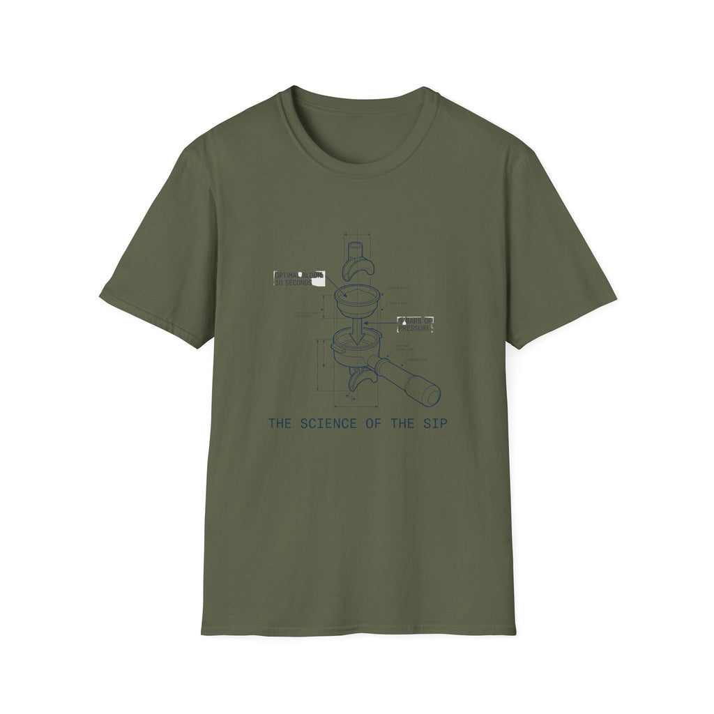 Coffee Diagram T-Shirt — "The Science of the Sip" Espresso Blueprint Tee