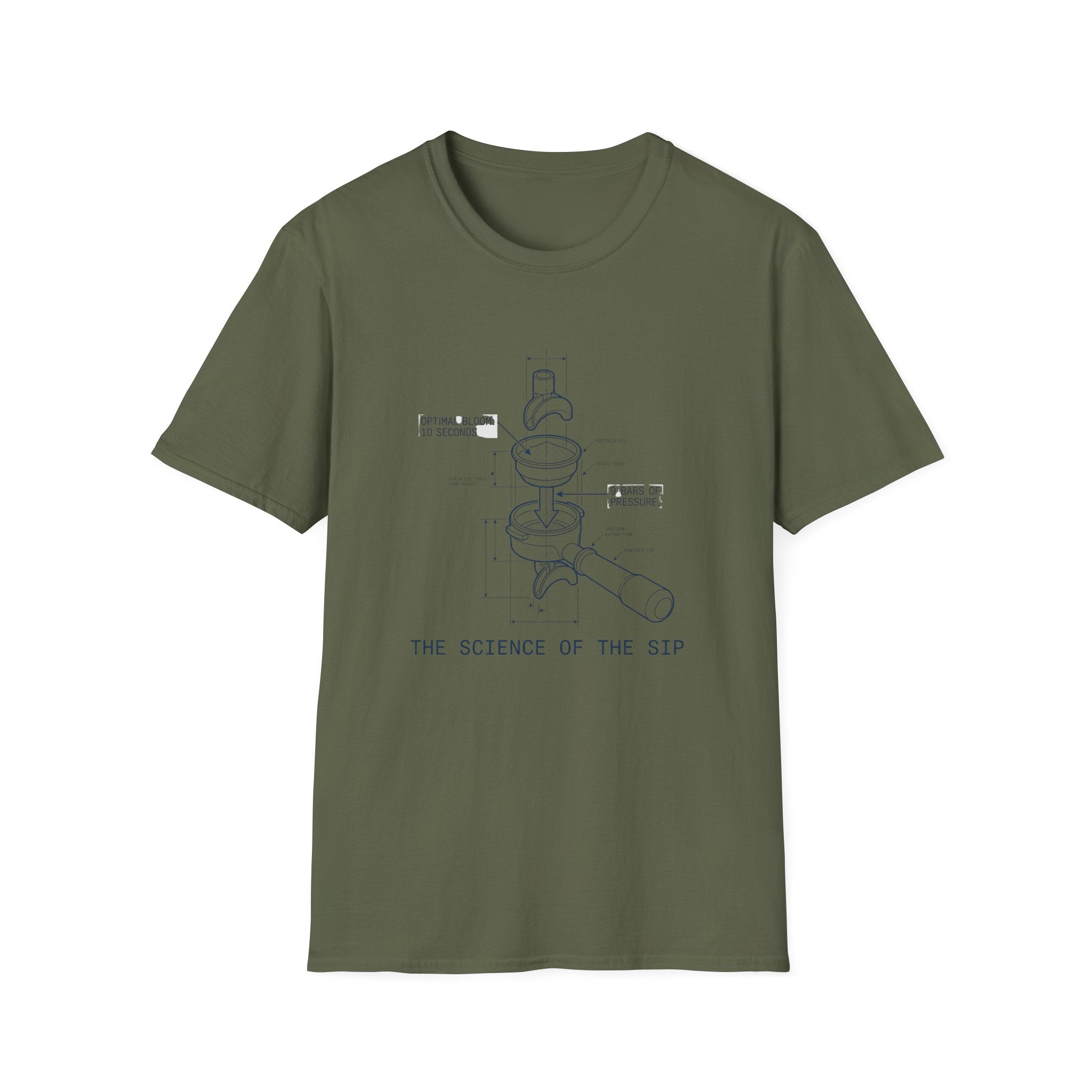 Coffee Diagram T-Shirt — "The Science of the Sip" Espresso Blueprint Tee