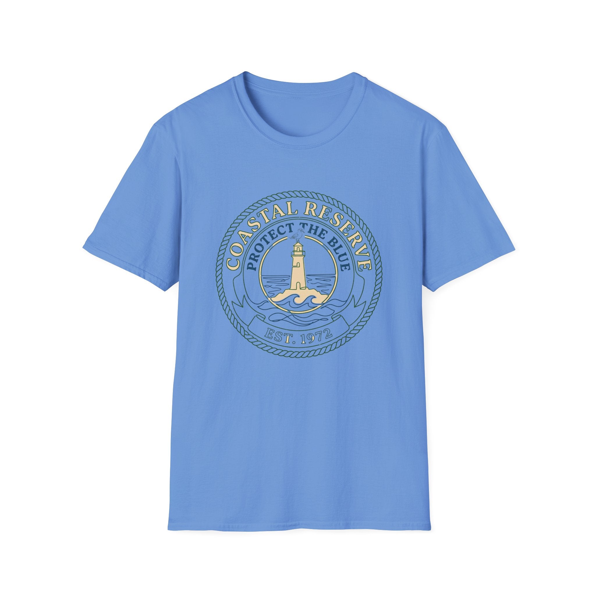 Coastal Reserve Lighthouse T-Shirt — "Protect the Blue" Ocean Conservation Tee