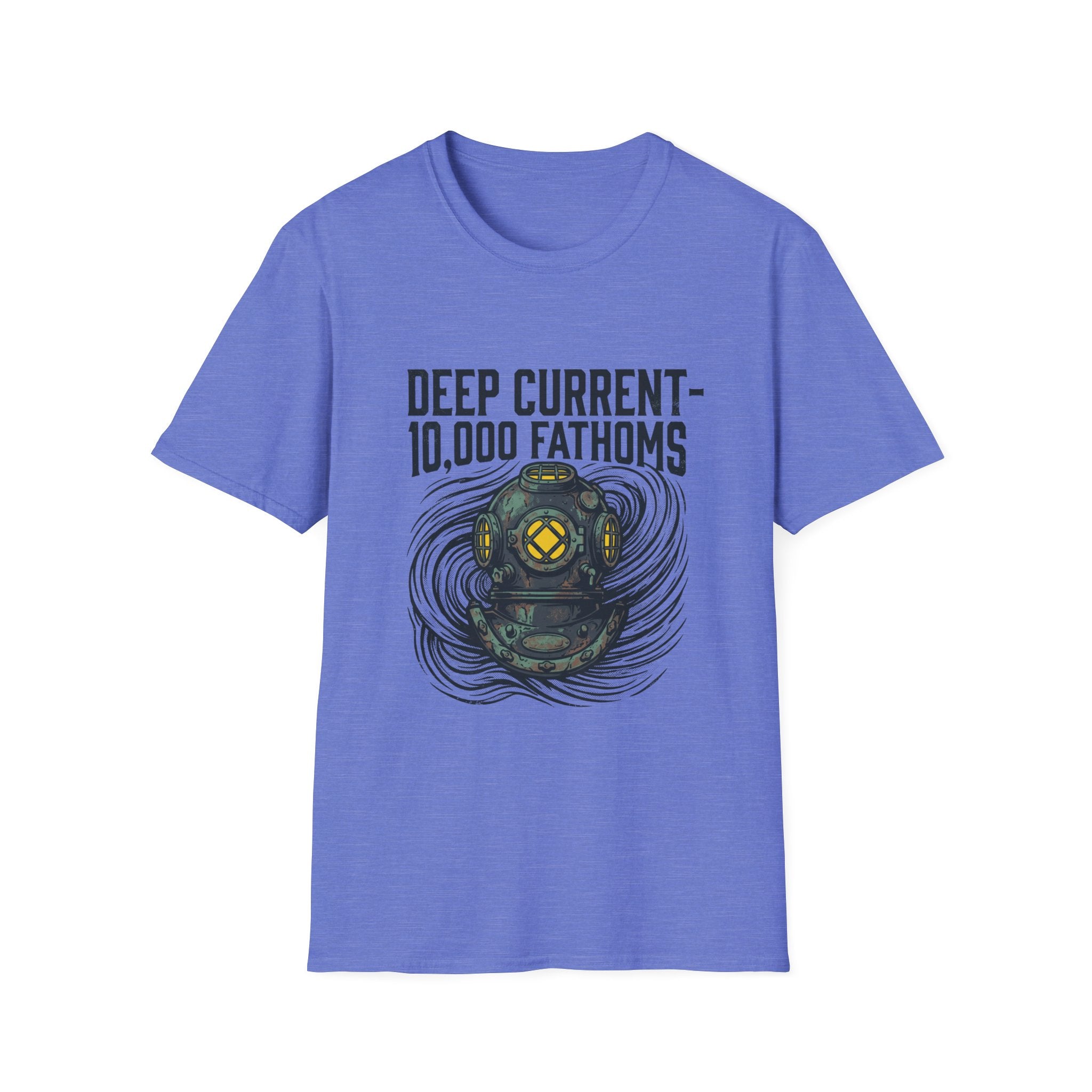 Deep Current T-Shirt — 'Deep Current 10,000 Fathoms' Vintage Diver Graphic Tee