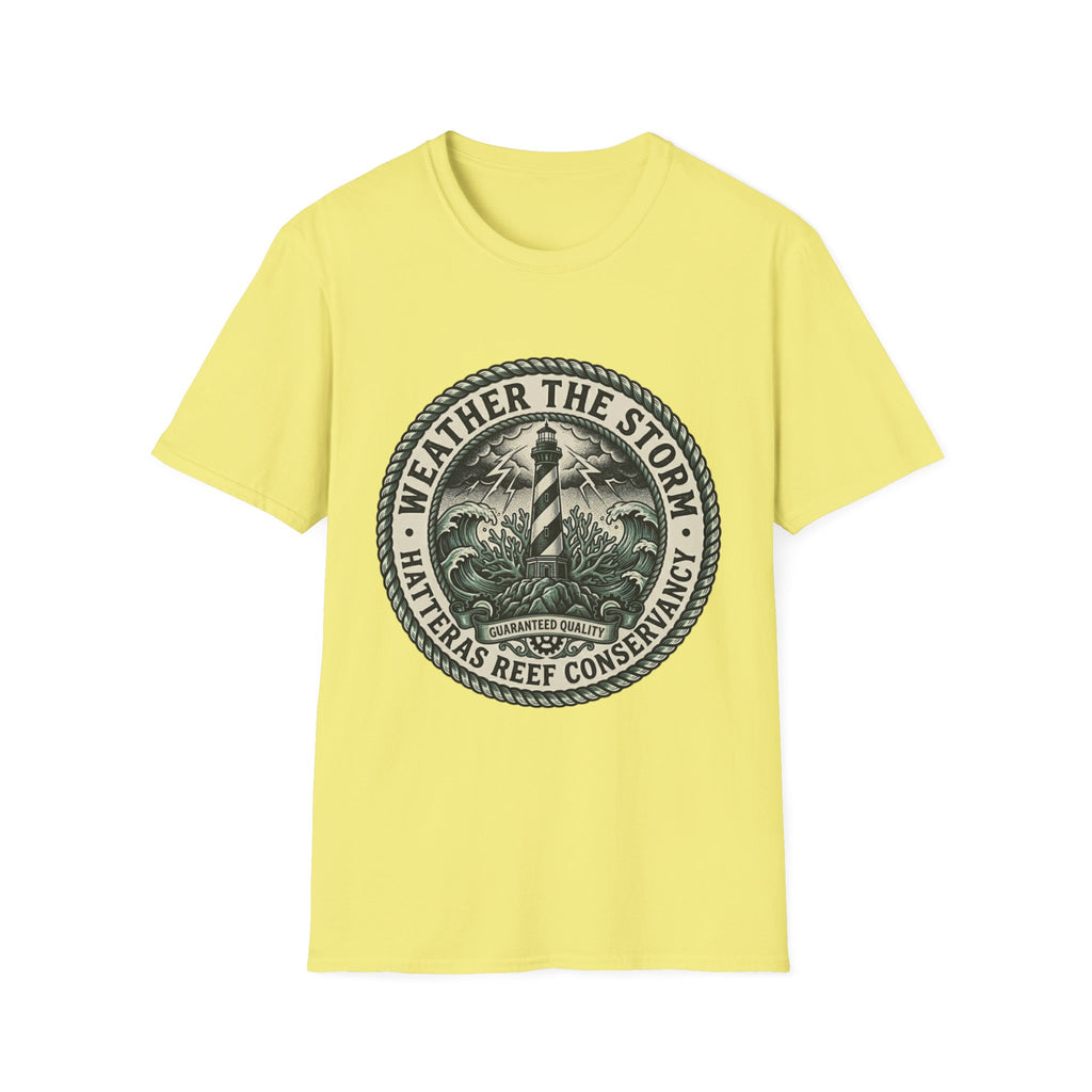 Weather the Storm Lighthouse T-Shirt — Coastal Conservation Graphic Tee