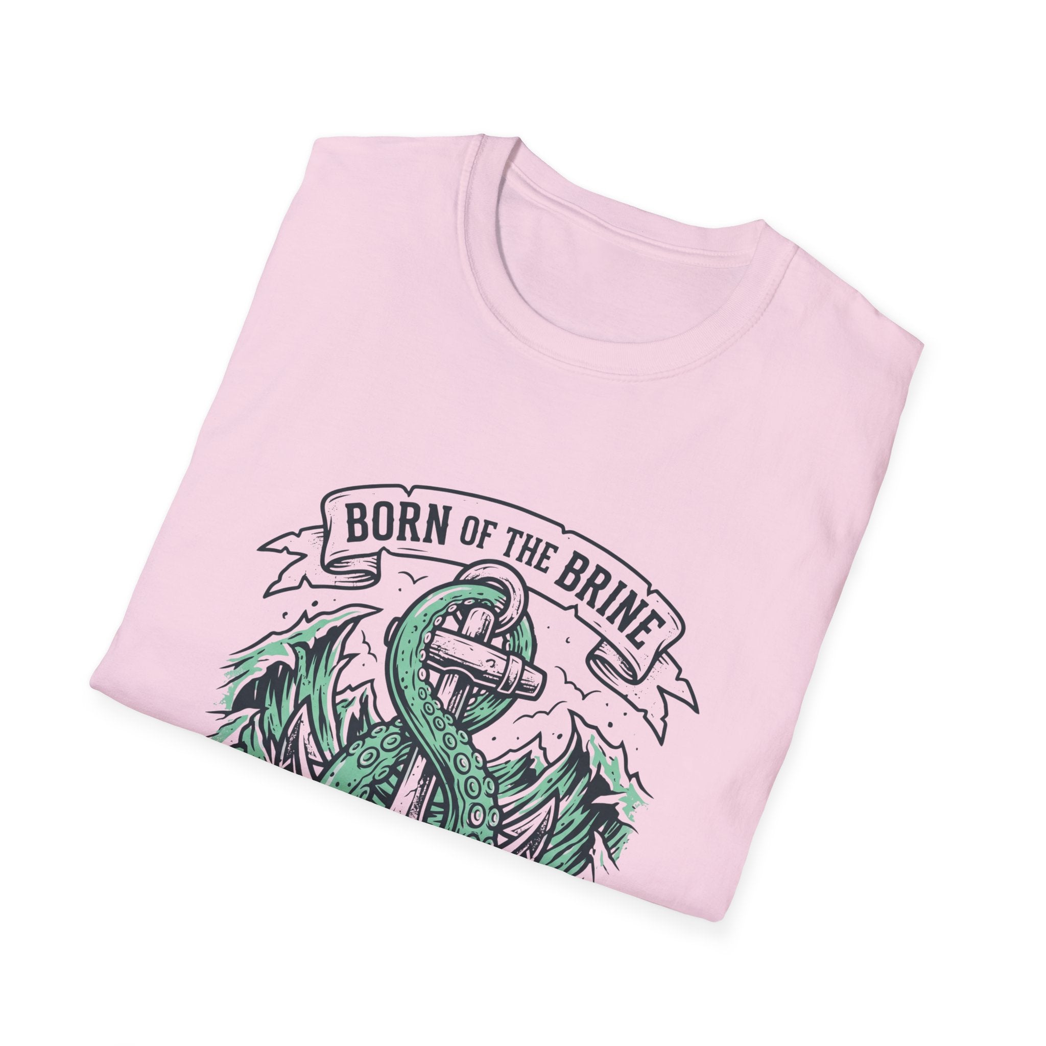Anchor Skull T-Shirt — "Born of the Brine / Death or Depth" Nautical Graphic Tee
