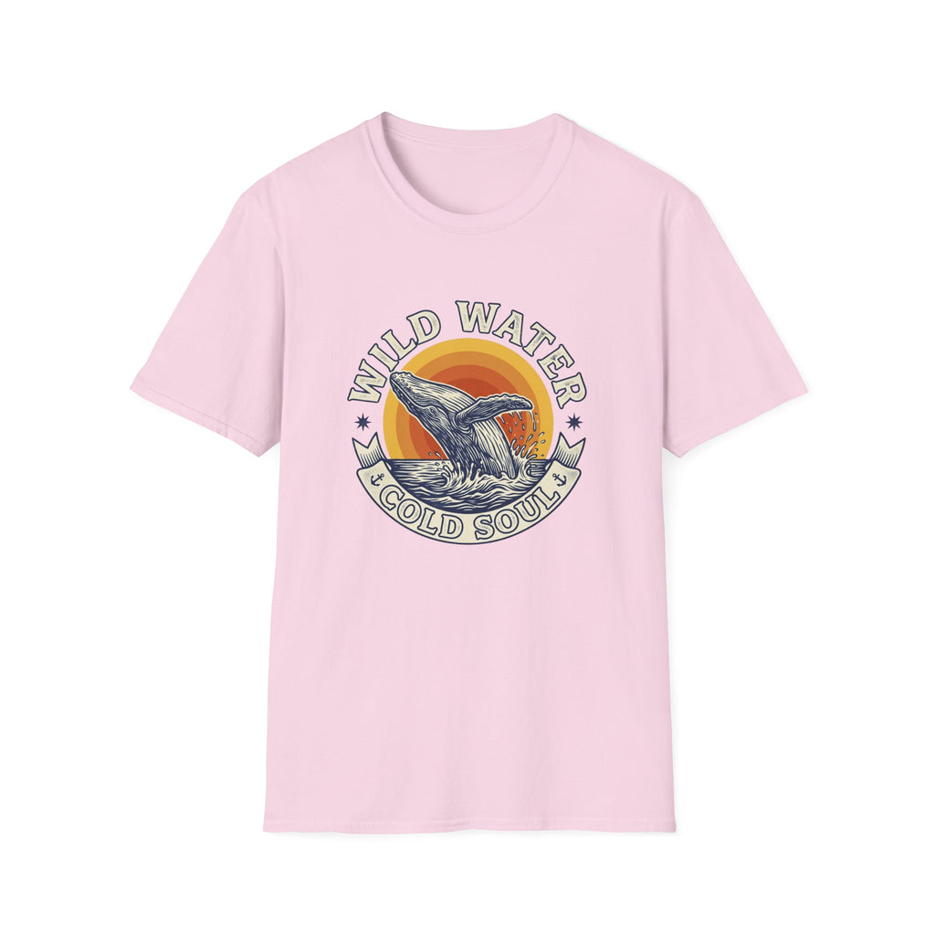 Wild Water Cold Soul Whale T-Shirt — Vintage Ocean Sunset Tee