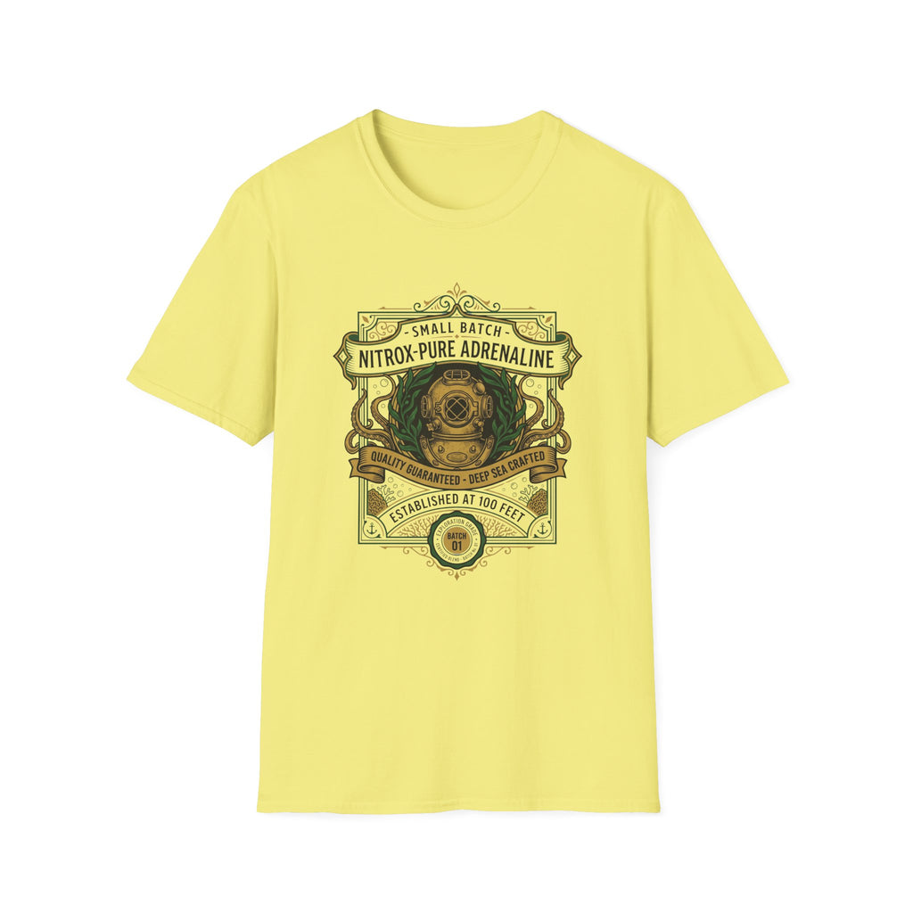 Nitrox Pure Adrenaline Graphic T-Shirt — Vintage Diving Emblem Tee
