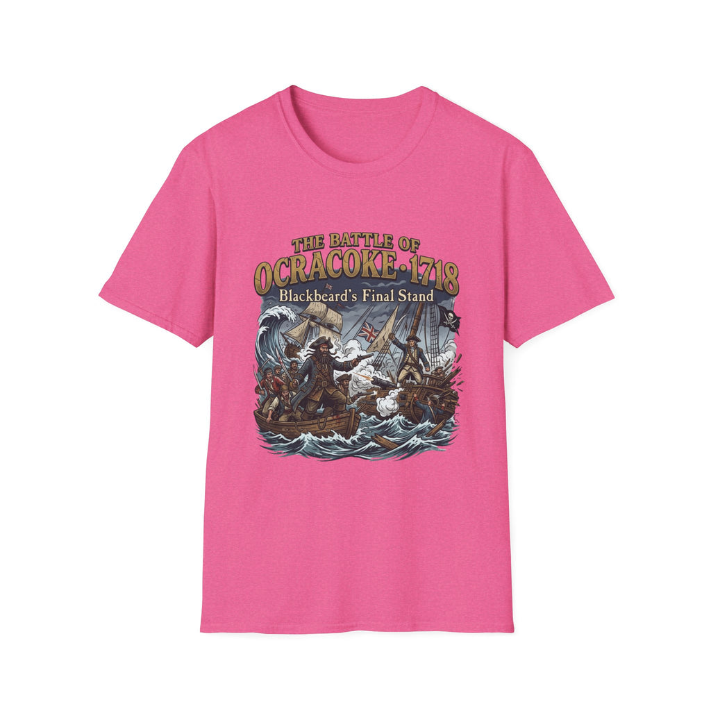 Ocracoke 1718 Battle T-Shirt — "The Battle of Ocracoke 1718: Blackbeard’s Final Stand" Pirate History Tee