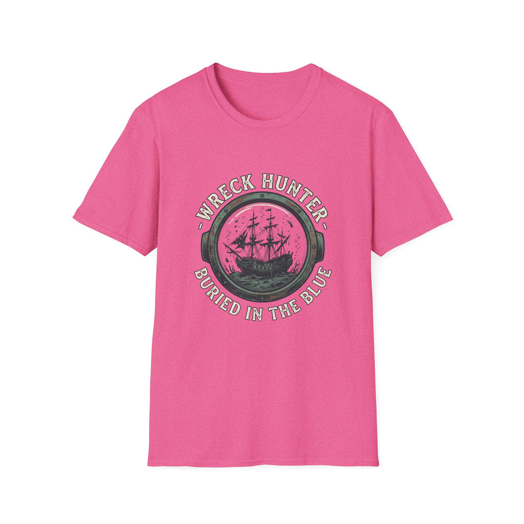 Wreck Hunter T‑Shirt — 'Buried in the Blue' Vintage Shipwreck Design