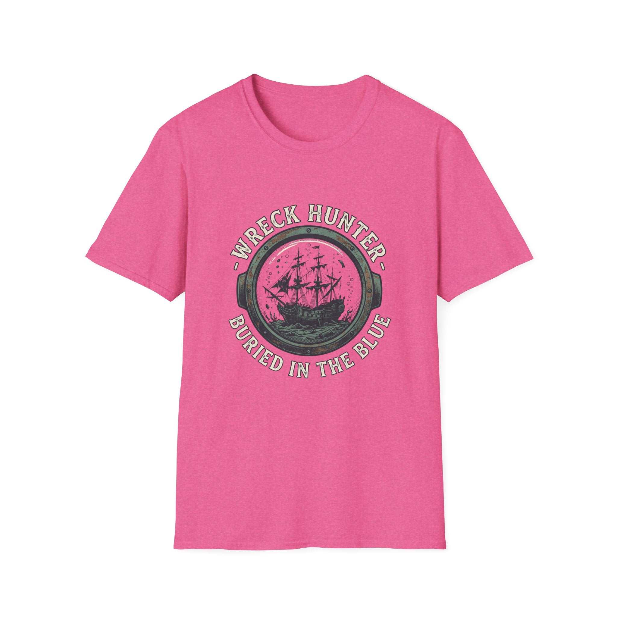 Wreck Hunter T‑Shirt — 'Buried in the Blue' Vintage Shipwreck Design