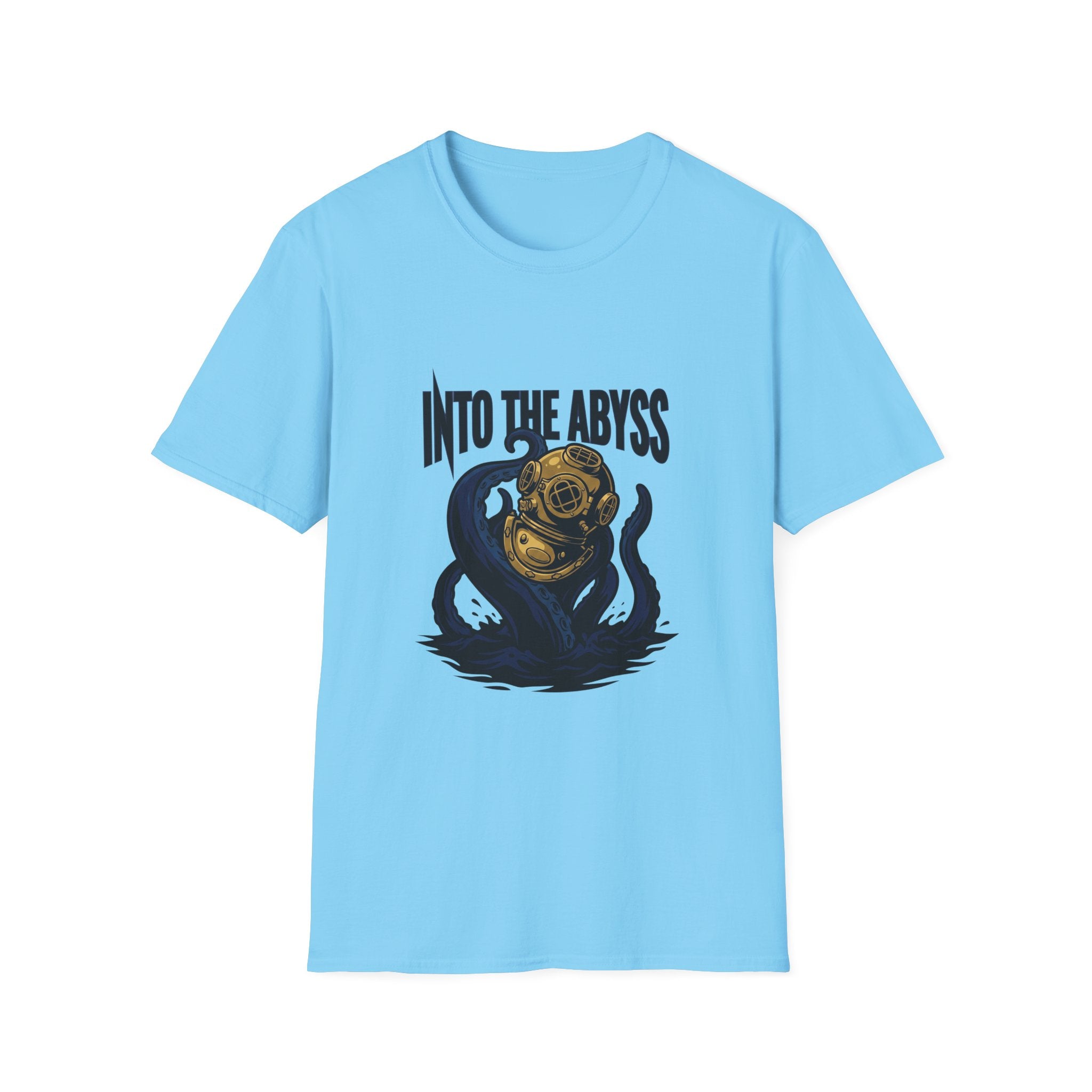 Into the Abyss T-Shirt — Deep Sea Diver & Octopus Graphic Tee