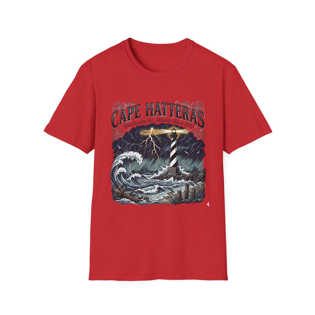 Cape Hatteras Lighthouse Storm T-Shirt — Weathering the Atlantic Since 1870
