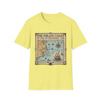 Pirate Coast Map T-Shirt — 'The Pirate Coast of the Outer Banks • 1718' Vintage Nautical Tee