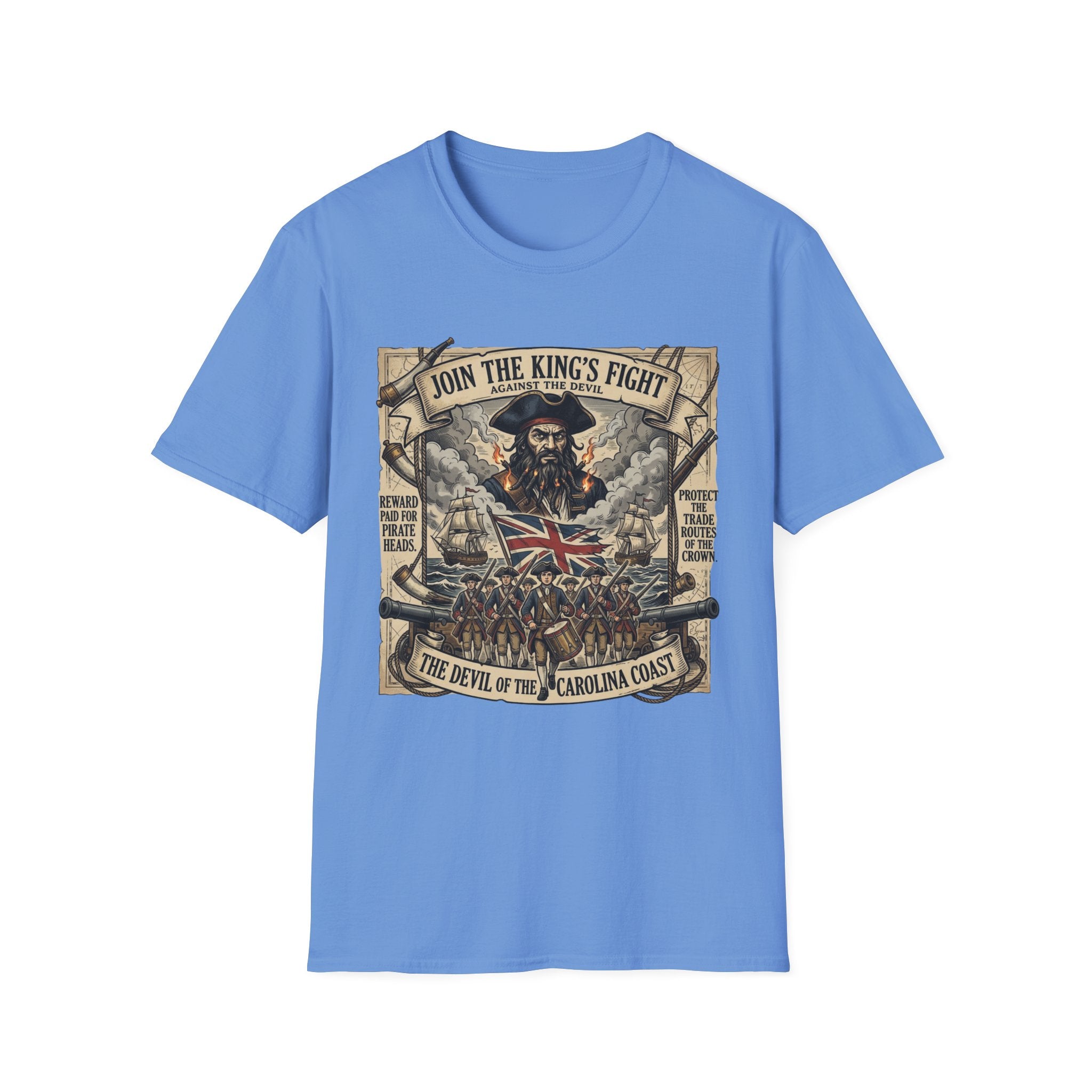 Pirate Propaganda T-Shirt — "Join the King's Fight" Vintage Nautical Design