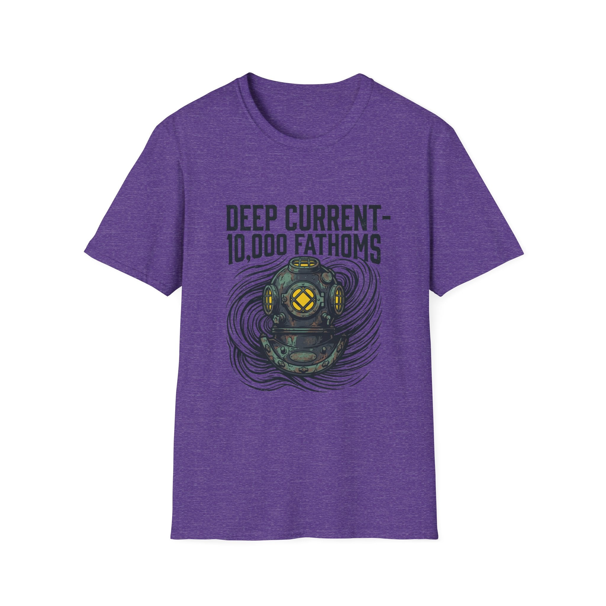Deep Current T-Shirt — 'Deep Current 10,000 Fathoms' Vintage Diver Graphic Tee