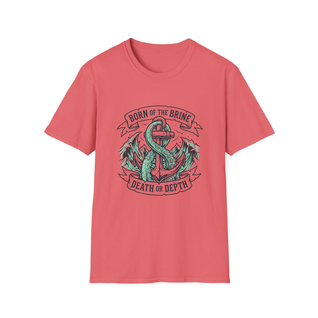 Anchor Skull T-Shirt — "Born of the Brine / Death or Depth" Nautical Graphic Tee