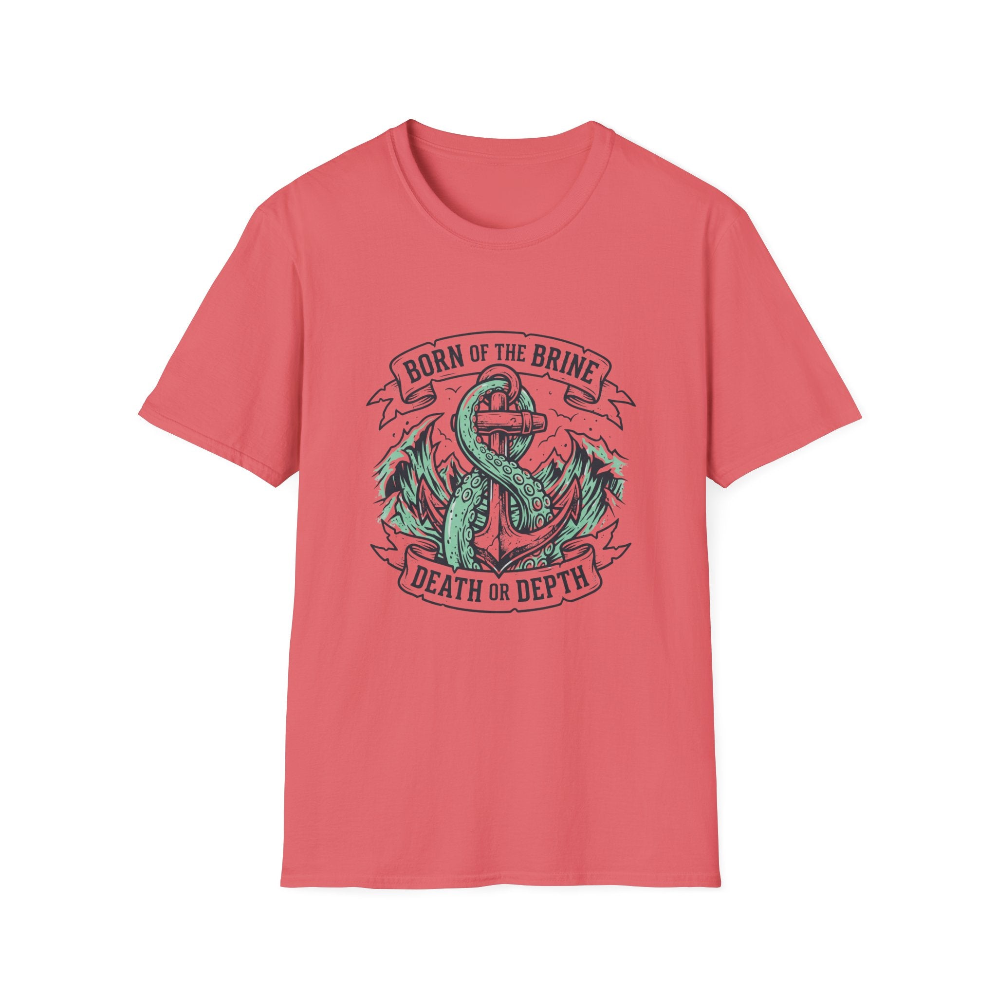 Anchor Skull T-Shirt — "Born of the Brine / Death or Depth" Nautical Graphic Tee