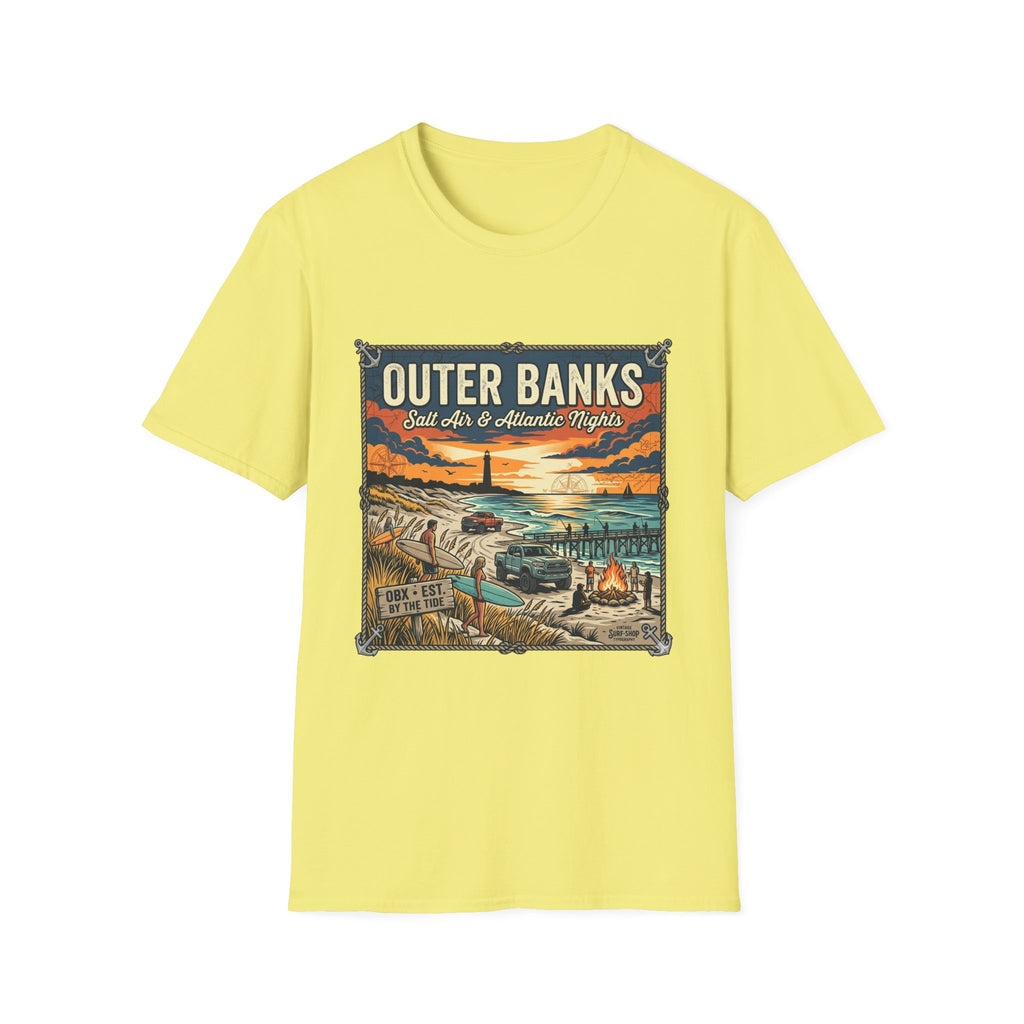 Outer Banks T-Shirt — 'Outer Banks: Salt Air & Atlantic Nights' Vintage Coastal Tee