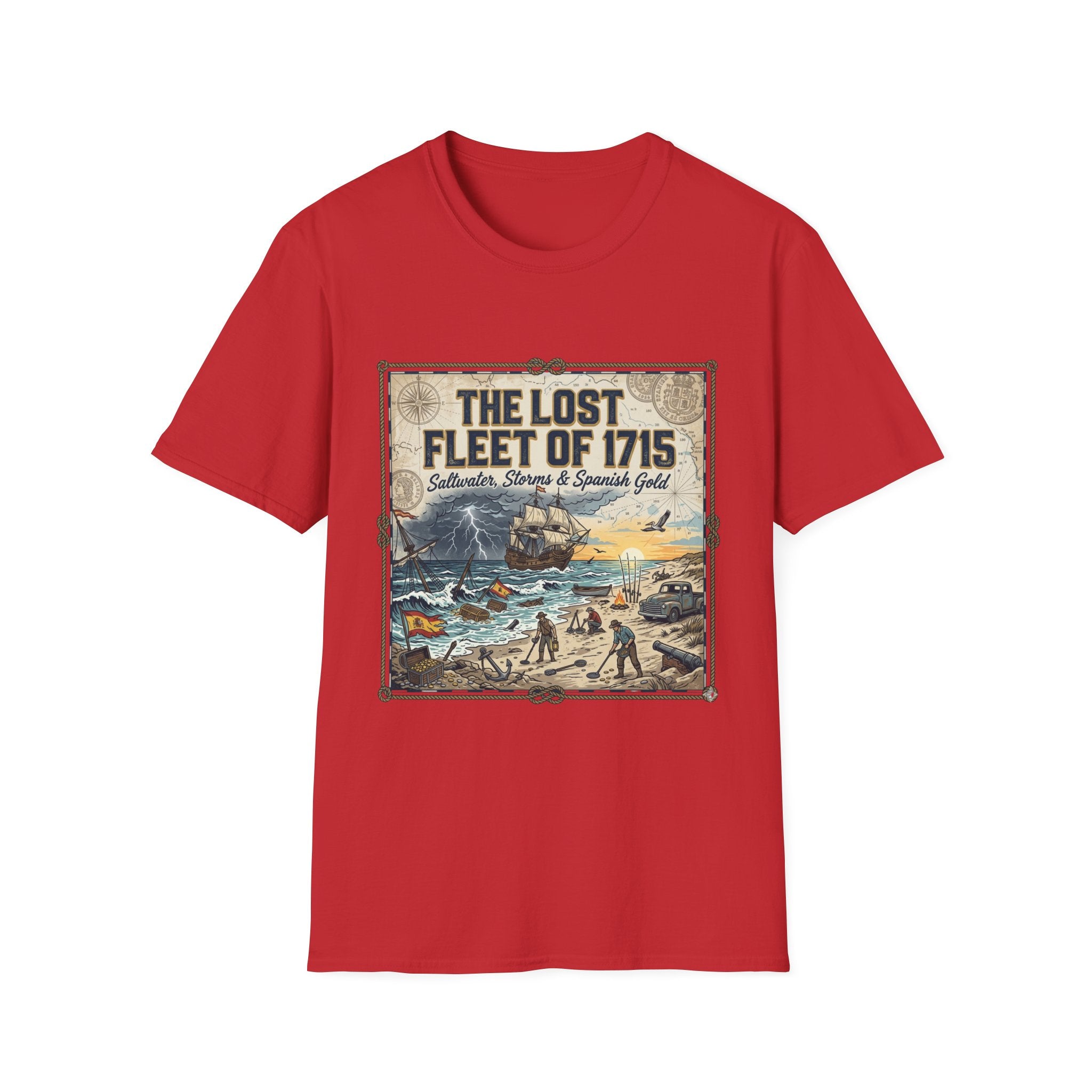 The Lost Fleet of 1715 T-Shirt — Vintage Salvage, Storms & Spanish Gold Graphic Tee