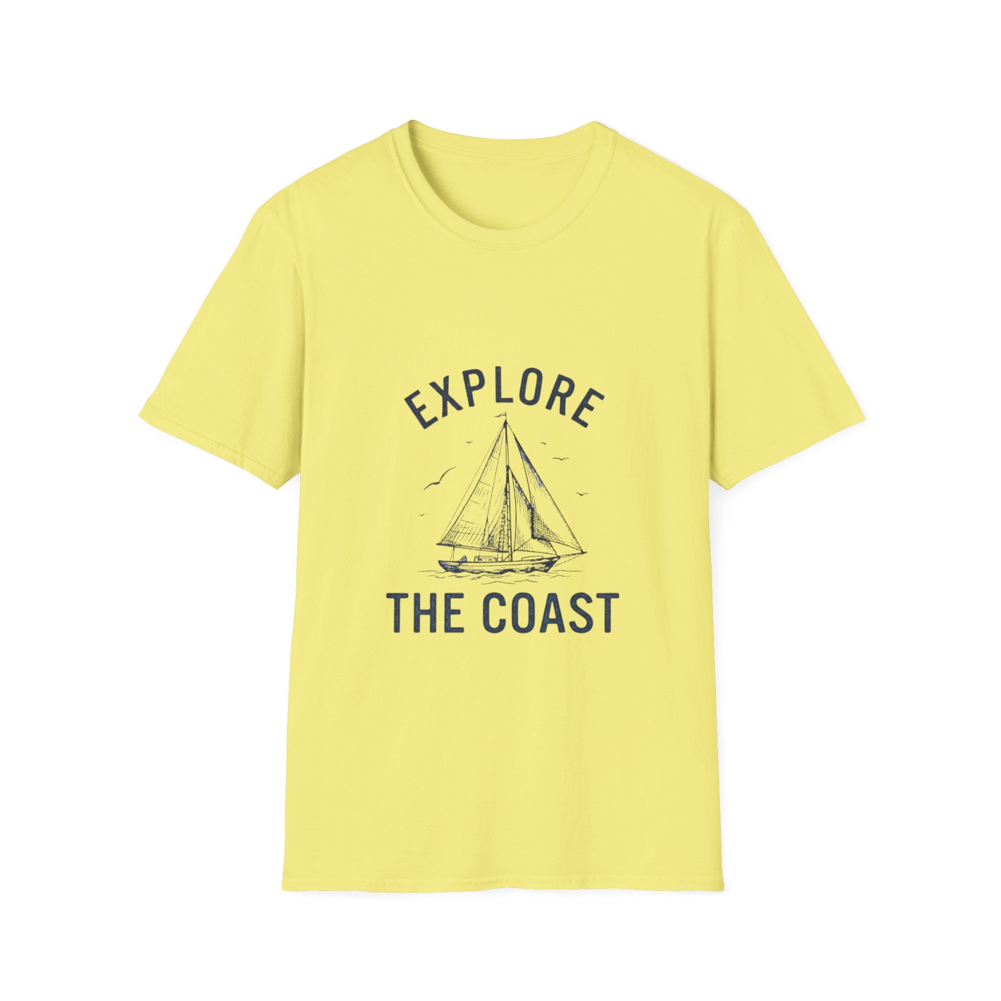 Explore The Coast Sailboat T-Shirt — Nautical Adventure Tee
