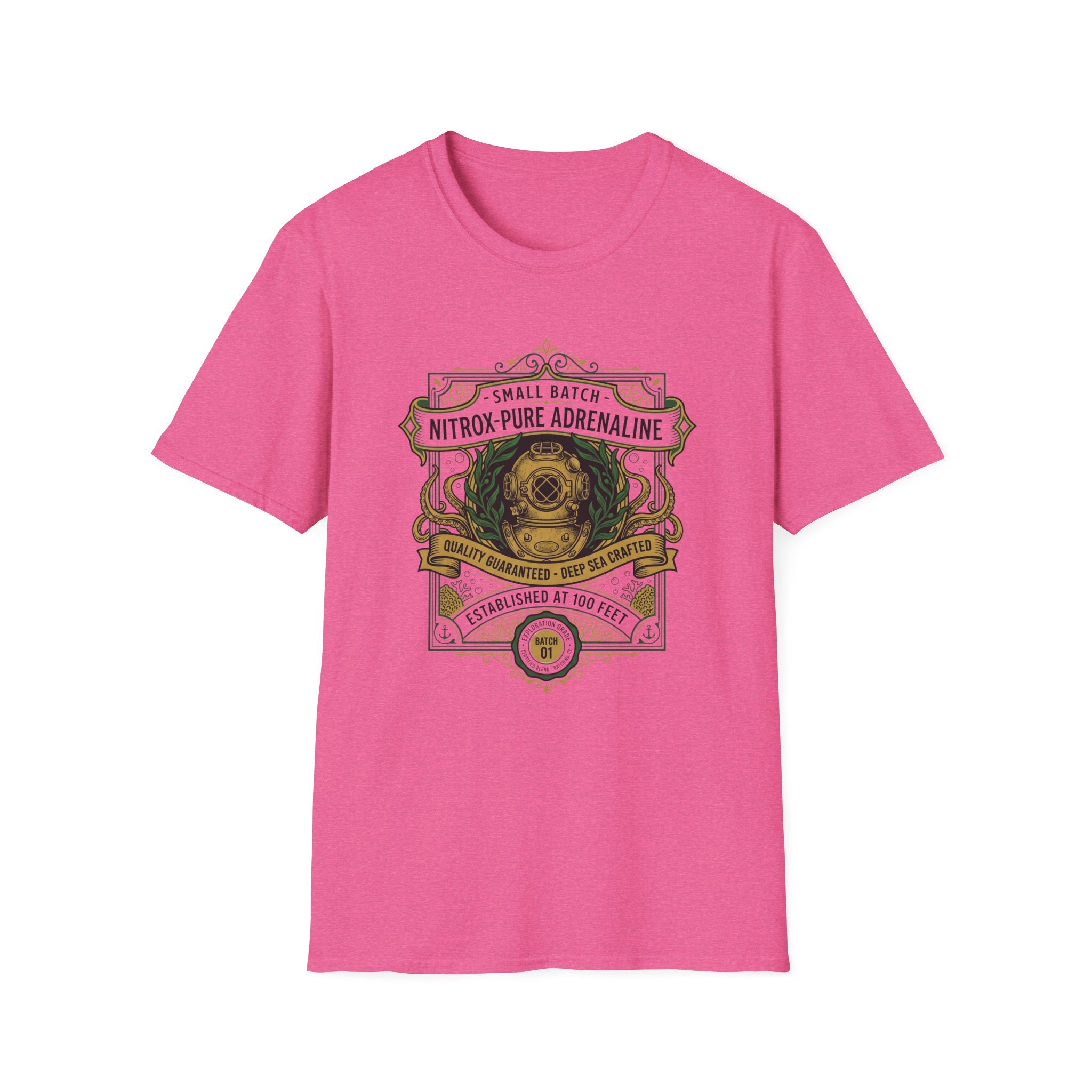 Nitrox Pure Adrenaline Graphic T-Shirt — Vintage Diving Emblem Tee