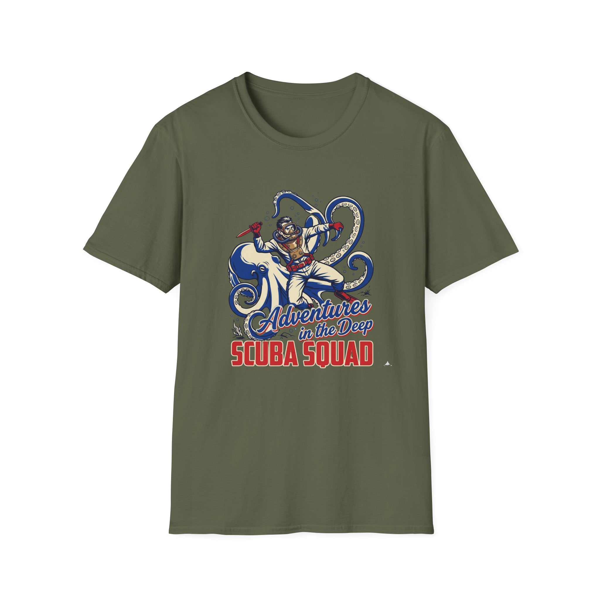 Scuba Squad T-Shirt — 'Adventures in the Deep' Vintage Diver Octopus Graphic Tee
