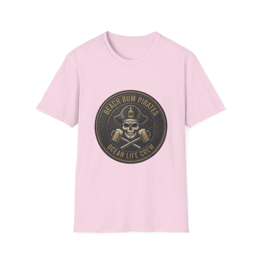 Beach Bum Pirates T-Shirt — Ocean Life Crew Skull Logo Tee