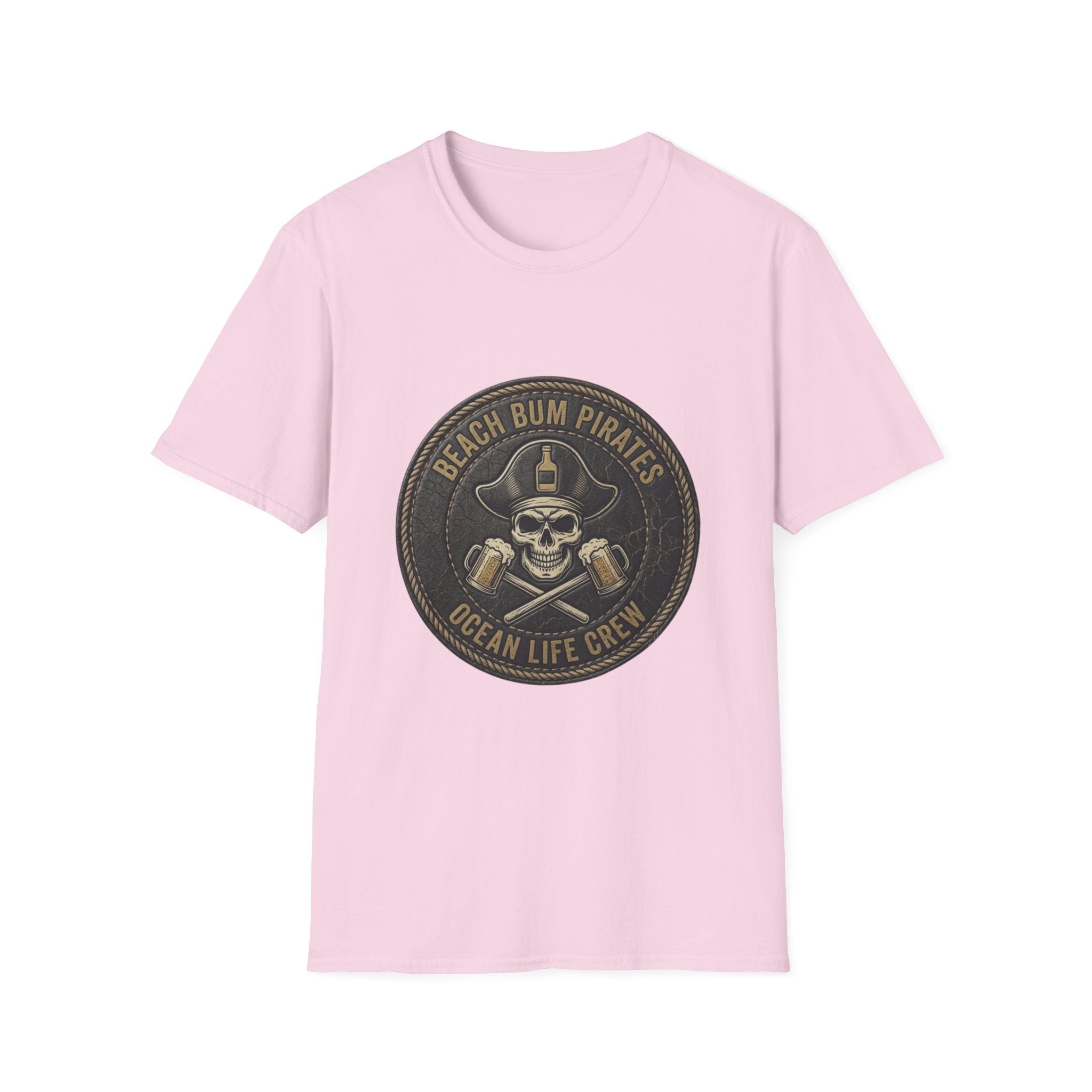 Beach Bum Pirates T-Shirt — Ocean Life Crew Skull Logo Tee