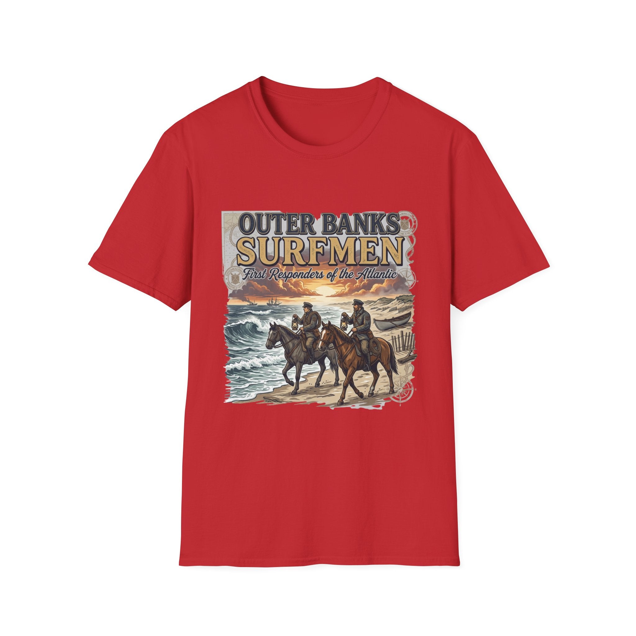 Outer Banks Surfmen T-Shirt — First Responders of the Atlantic Vintage Beach Tee